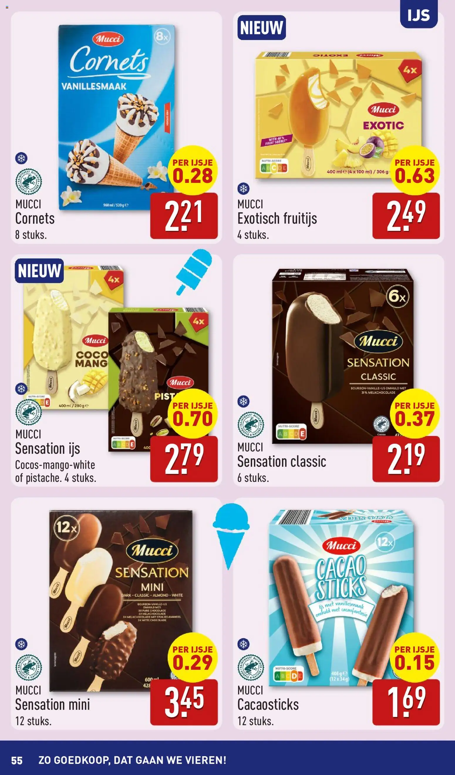 {H1} | Pagina: 55 | Producten: Chocolade, Fagyasztott gyümölcs, Ijsje, Fruit