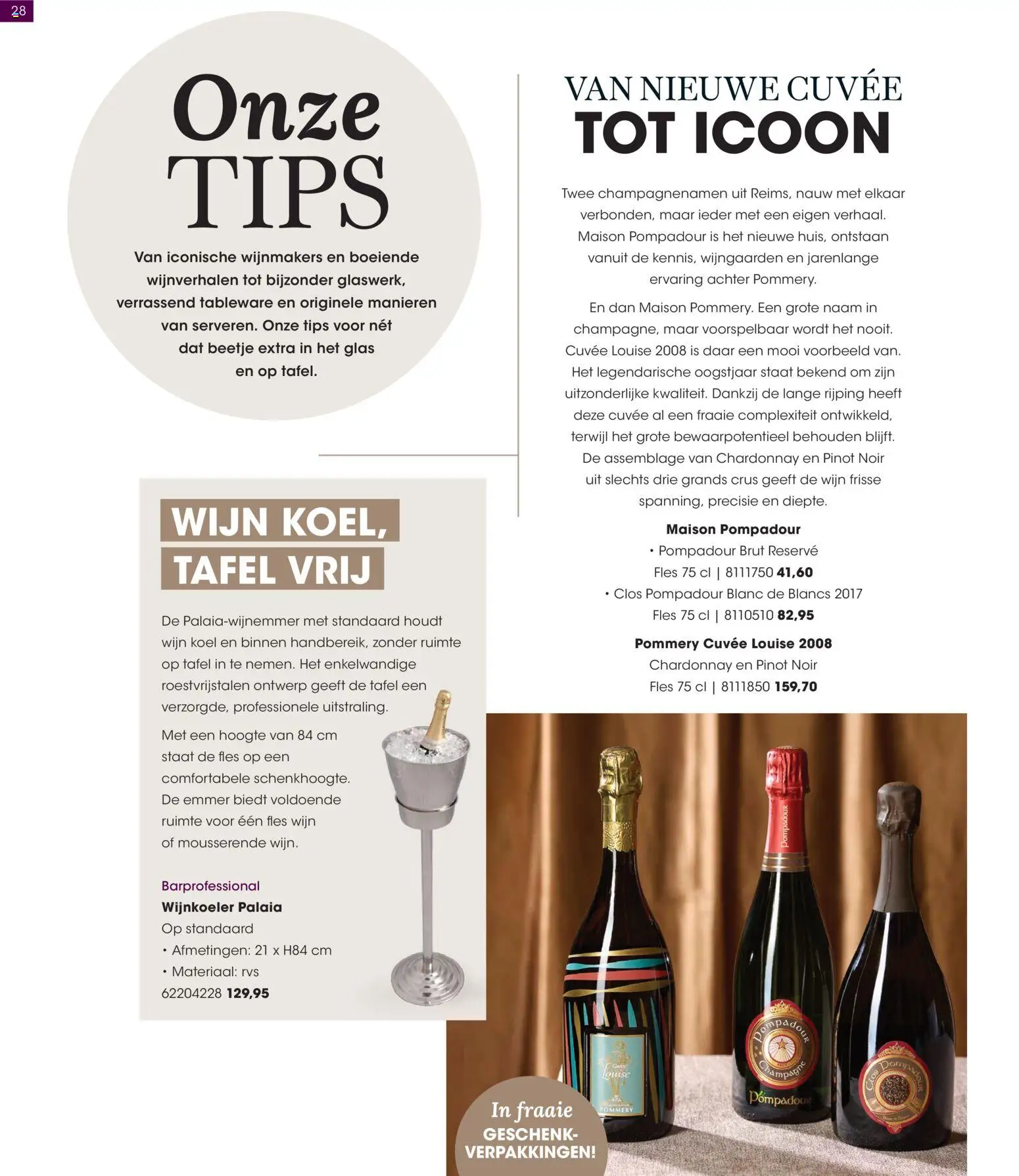 {H1} | Pagina: 28 | Producten: Wijn, Fles, Tafel, Glas