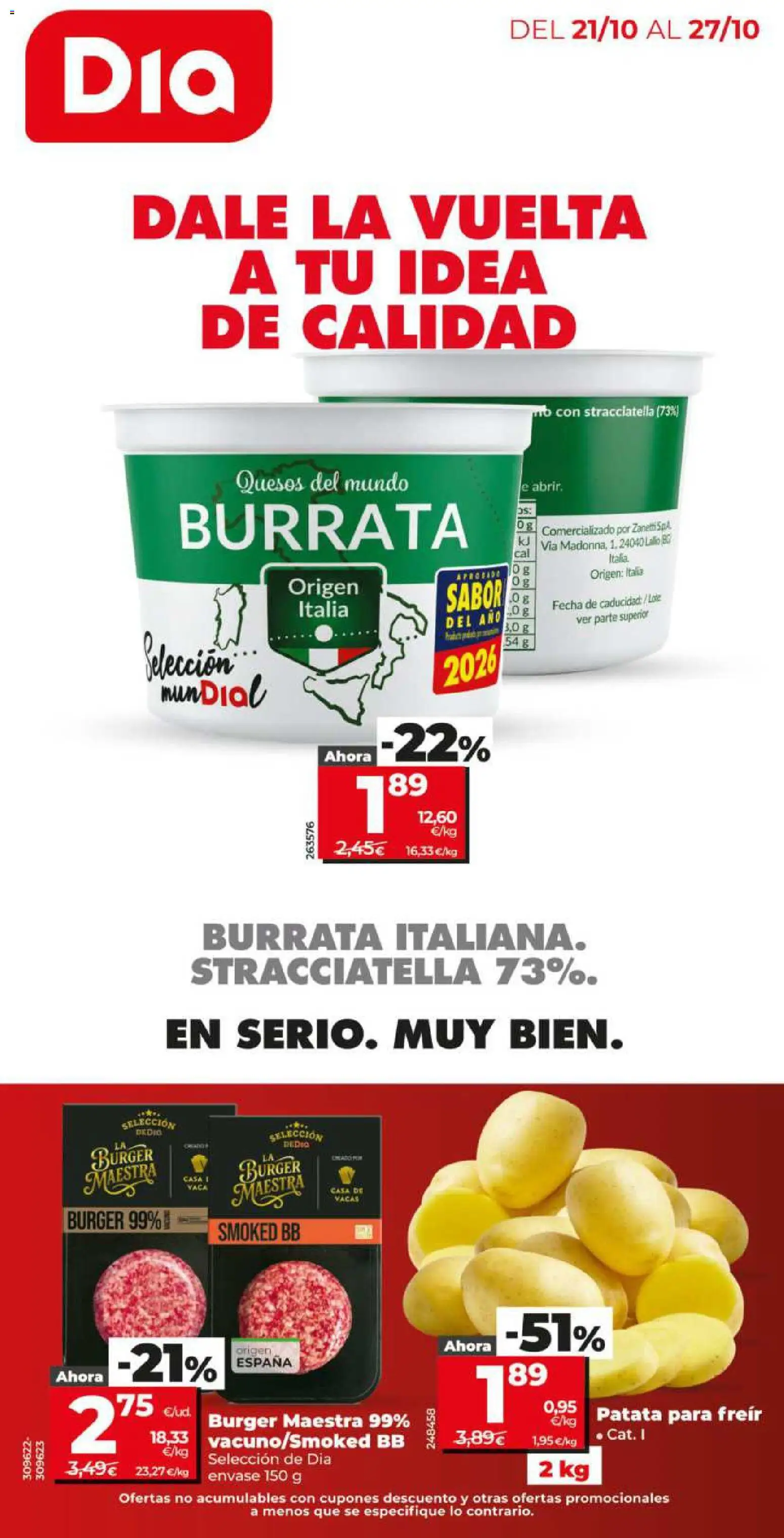 Dia - folleto │ válido desde el 21/10/2026 | Página: 1 | Productos: Burrata