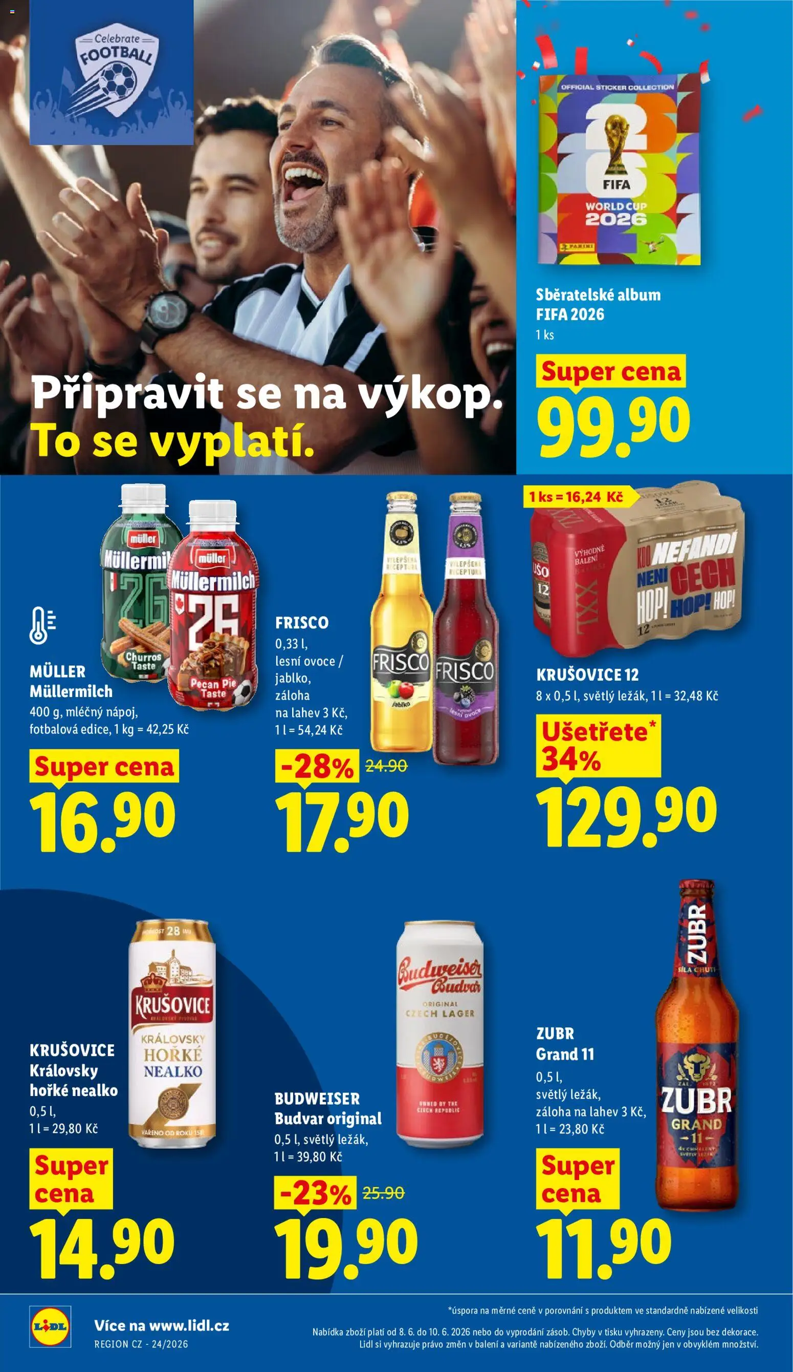 Lidl leták od 08.06.2026 | Strana: 24 | Produkty: Ovoce, Frisco, Krušovice, Müllermilch