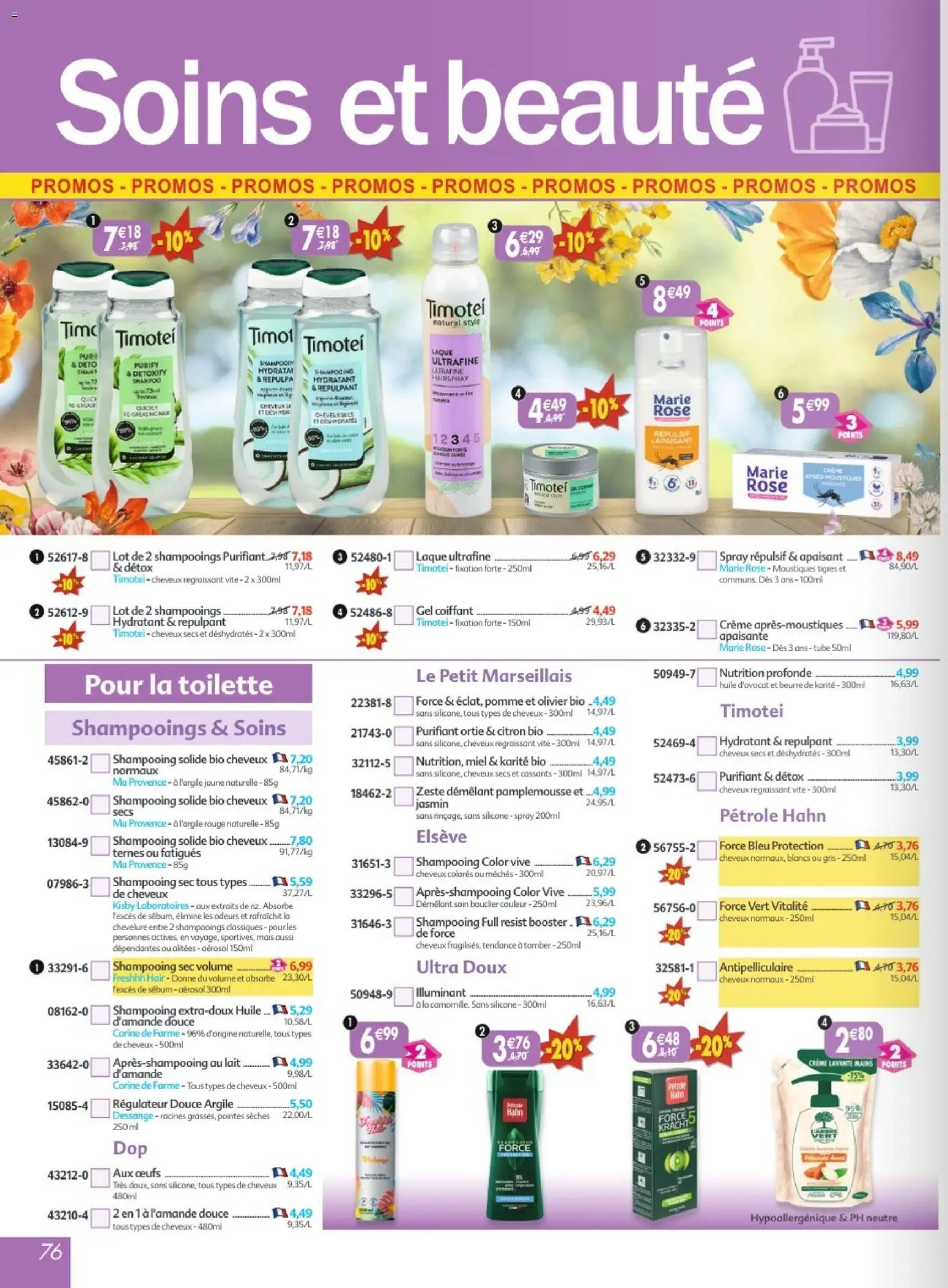 {H1} | Page: 76 | Produits: Pamplemousse, Laque, Lait, Beurre