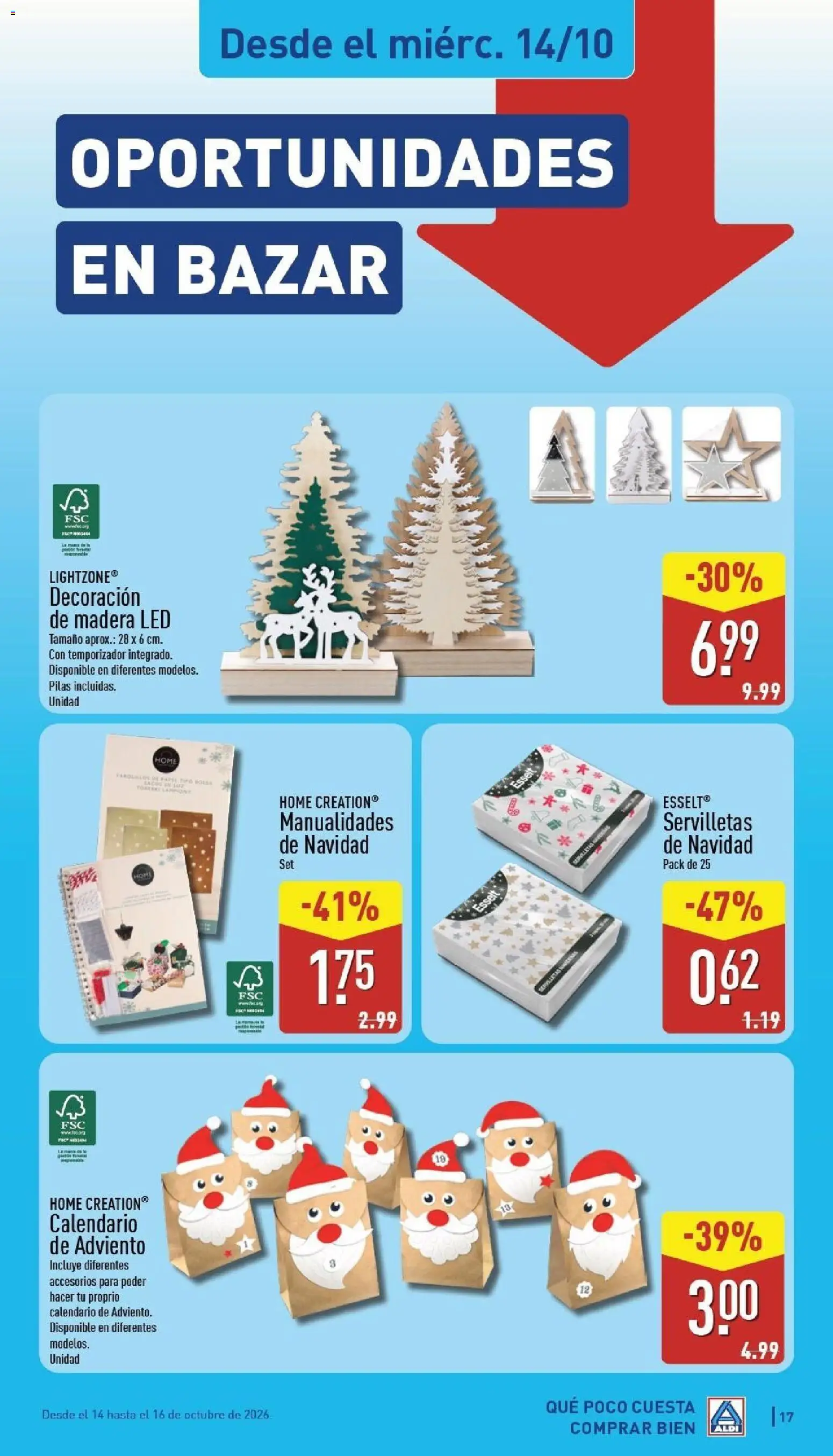 Aldi folleto Canarias │ válido desde el 12/10/2026 | Página: 17 | Productos: Calendario de Adviento, Decoración