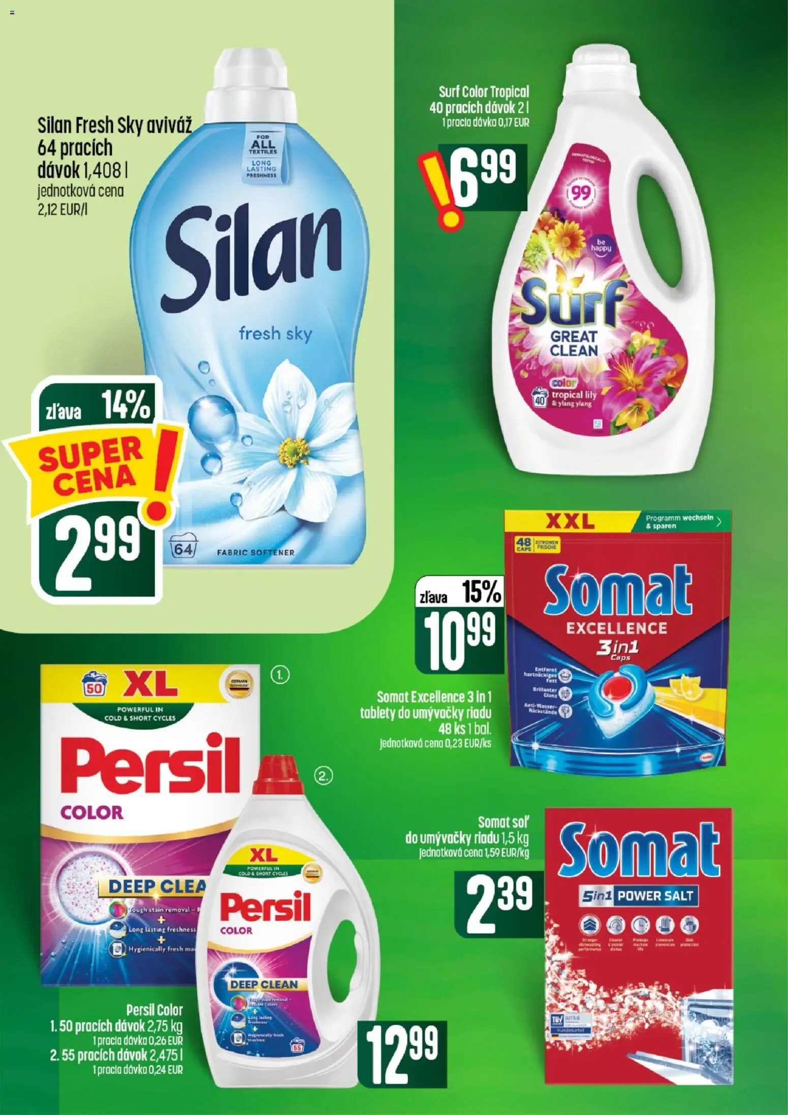 Nové COOP Jednota akcie – leták je platný od 13.08.2026 | Strana: 58 | Produkty: Persil, Silan, Tablety do umývačky, Tablety do umývačky riadu