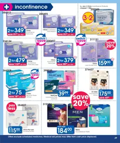 Clicks specials catalogue – valid from 25/08/2026 | Page: 29 | Products: Pants, Underwear, Pads, Switch