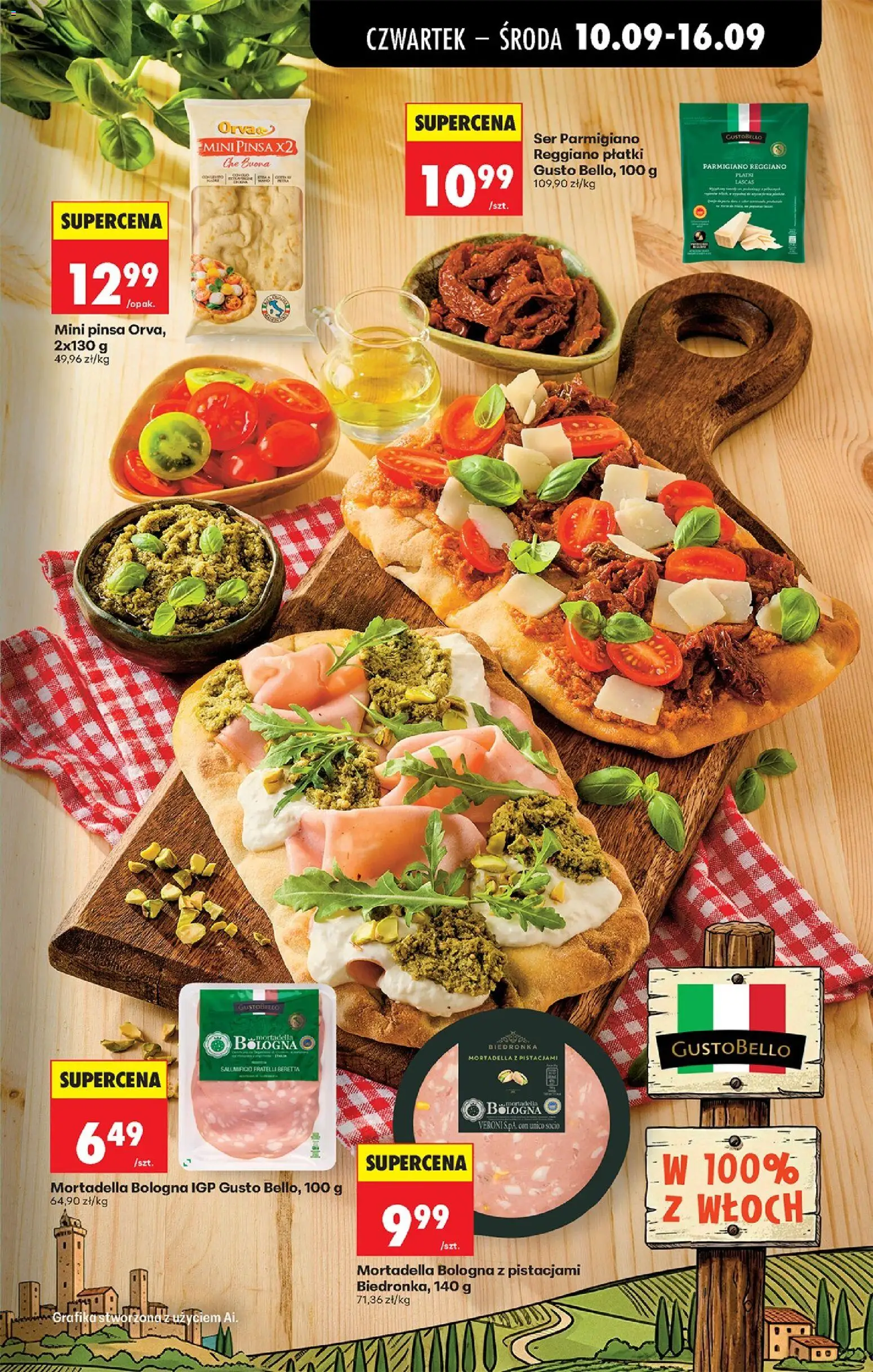 Biedronka gazetka od czwartku od 10.09.2026 | Strona: 57 | Produkty: Parmigiano Reggiano, Gustobello, Ser, Płatki