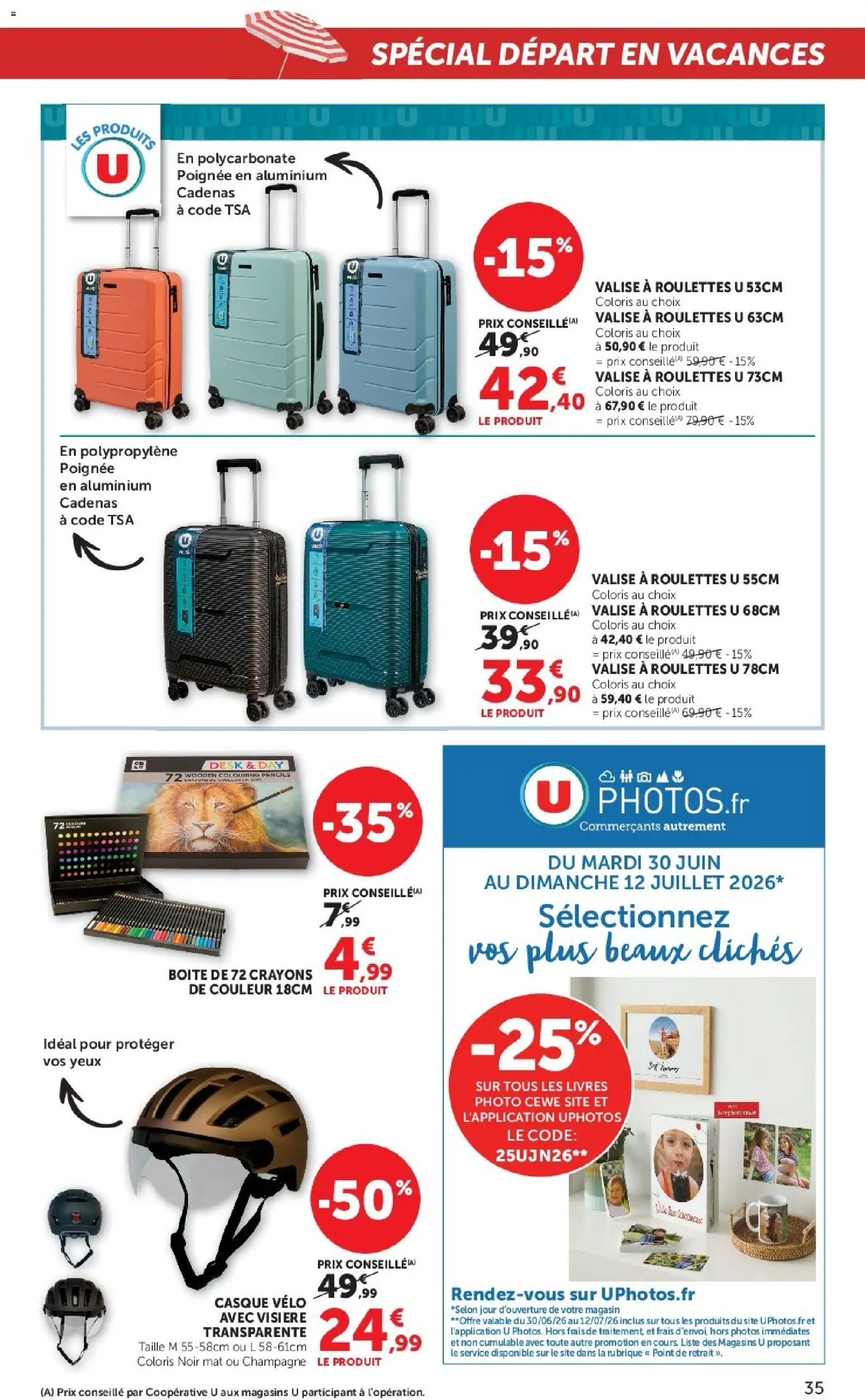 {H1} | Page: 35 | Produits: Crayons de couleur, Champagne, Casque, Valise