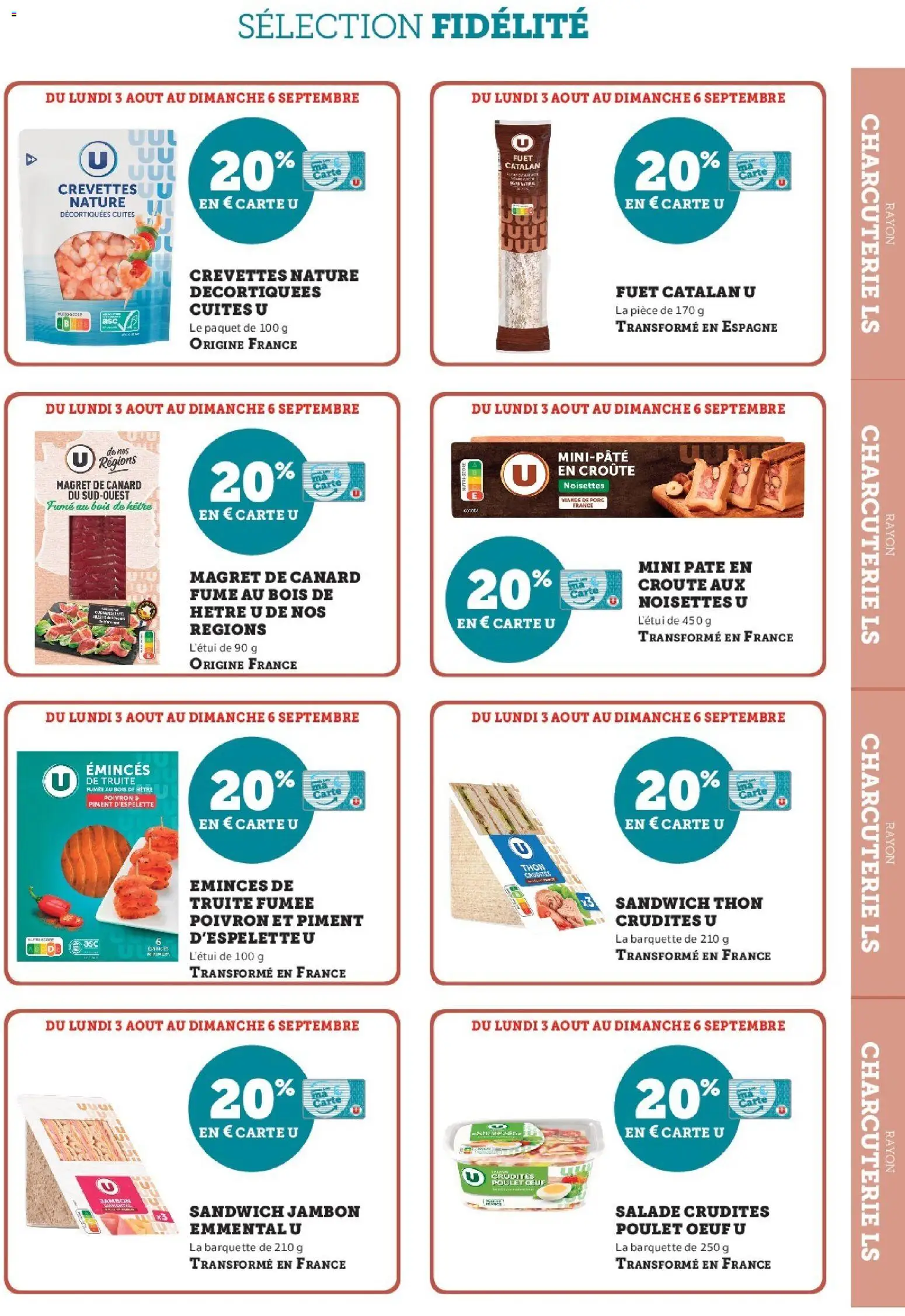 {H1} | Page: 3 | Produits: Viande de porc, Magret de canard, Noisettes, Thon
