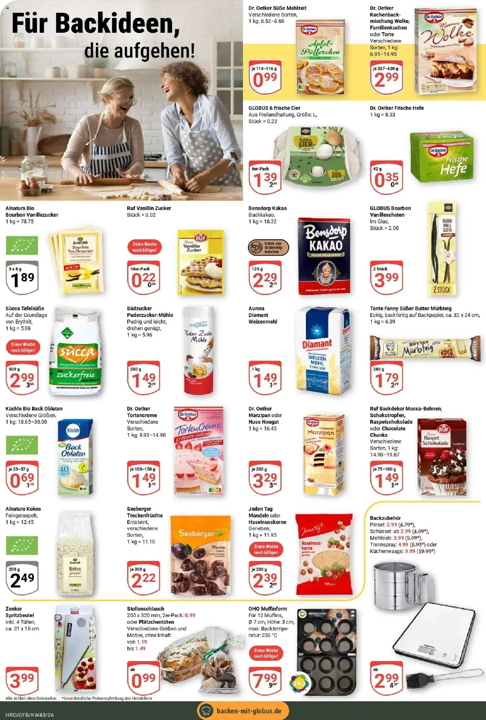 Globus Prospekt Rostock (ab 19.10.2026) » Angebote online | Seite: 21 | Produkte: Mühle, Butter, Pinsel, Zucker