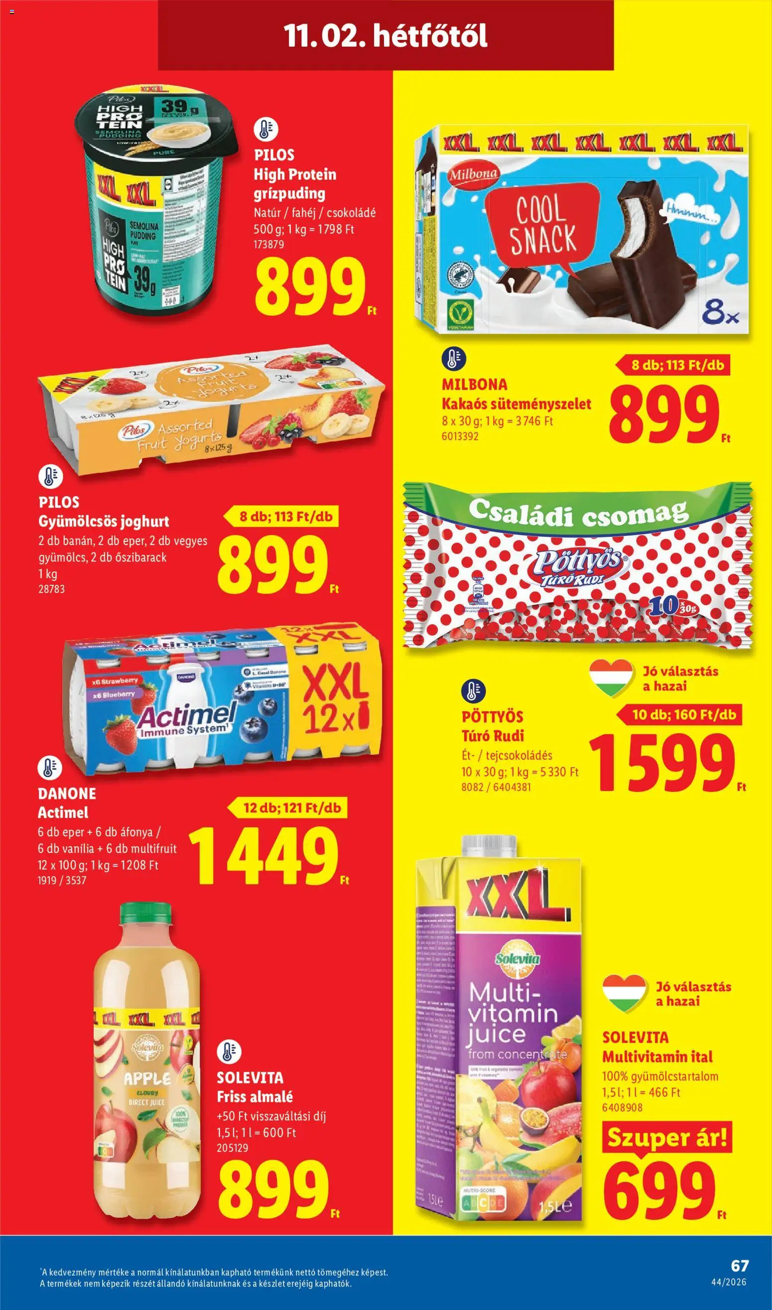 Lidl akciós ujság - amely érvényes a következő dátumtól: 2026.10.29. | Oldal: 67