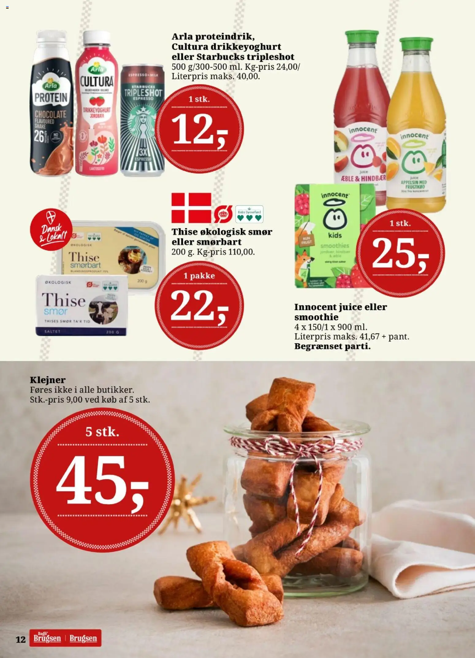 Dagli'Brugsen tilbudsavis – gyldig fra 23/10/2026 | Side: 14 | Produkter: Smør, Juice, Hindbær, Drikkeyoghurt