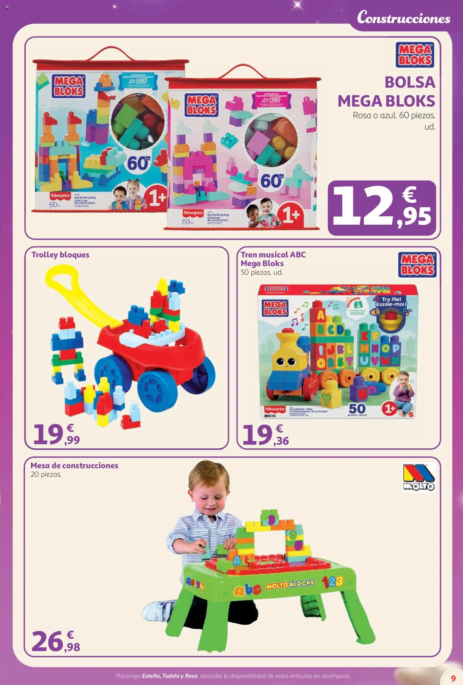 Alcampo Catálogo Juguetes Superstore │ válido desde el 03/11/2026 | Página: 9 | Productos: Bolsa, Mesa