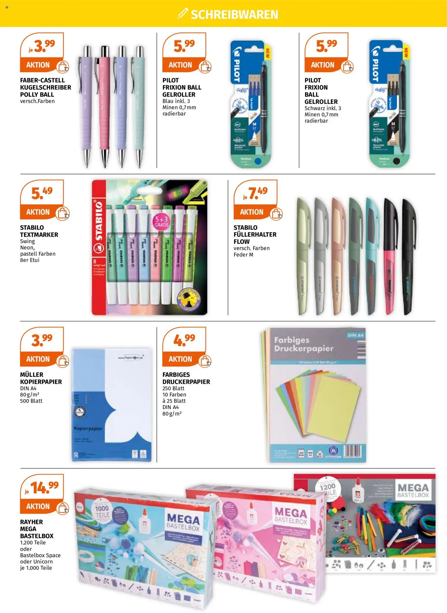 Müller Schreibwaren-Highlights – gültig ab 08.06.2026 | Seite: 2 | Produkte: Box, Highlighter