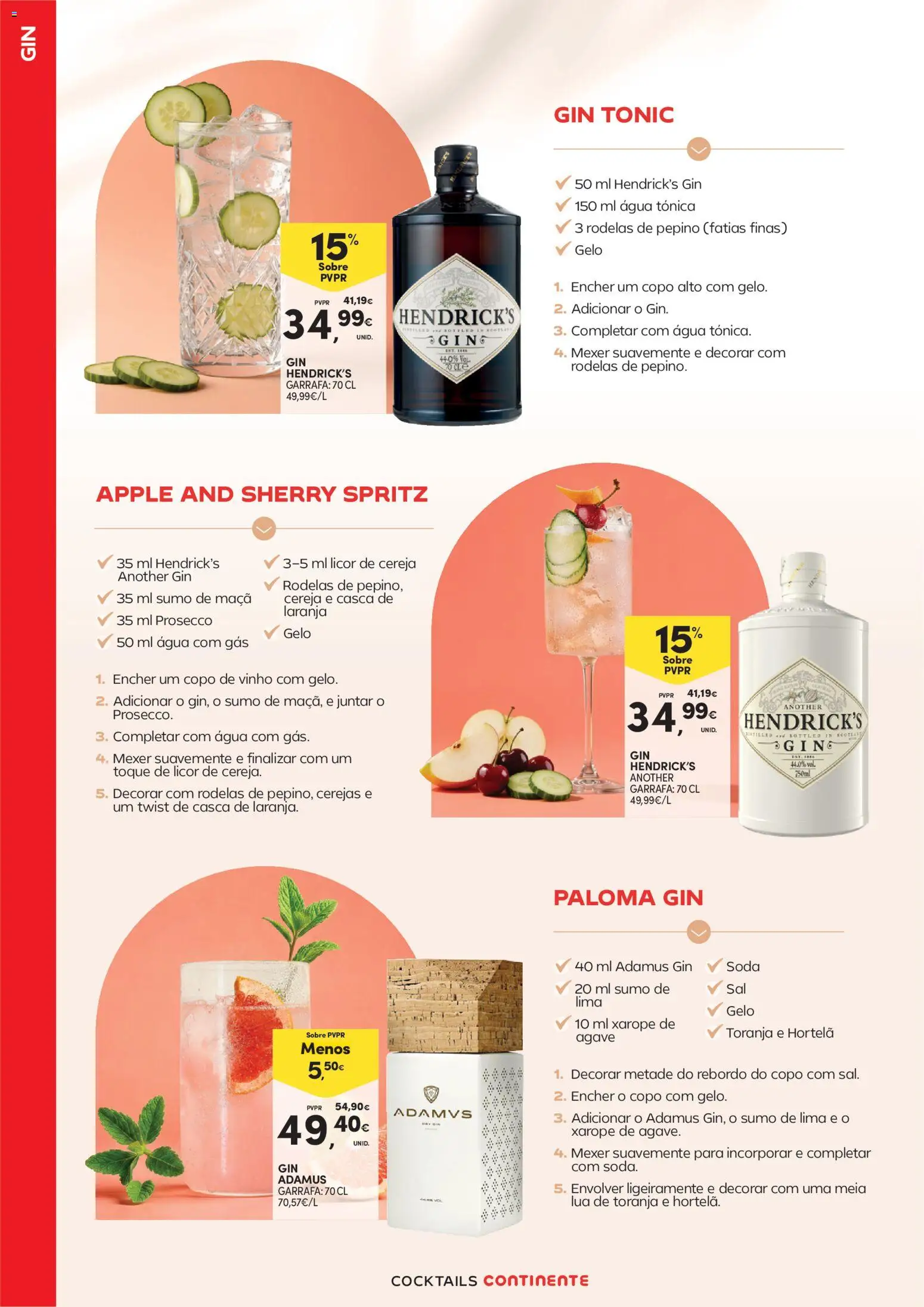 Continente - Cocktails │ válido de 14/07/2026 | Página: 18 | Produtos: Agua, Sumo, Vinho, Cocktails