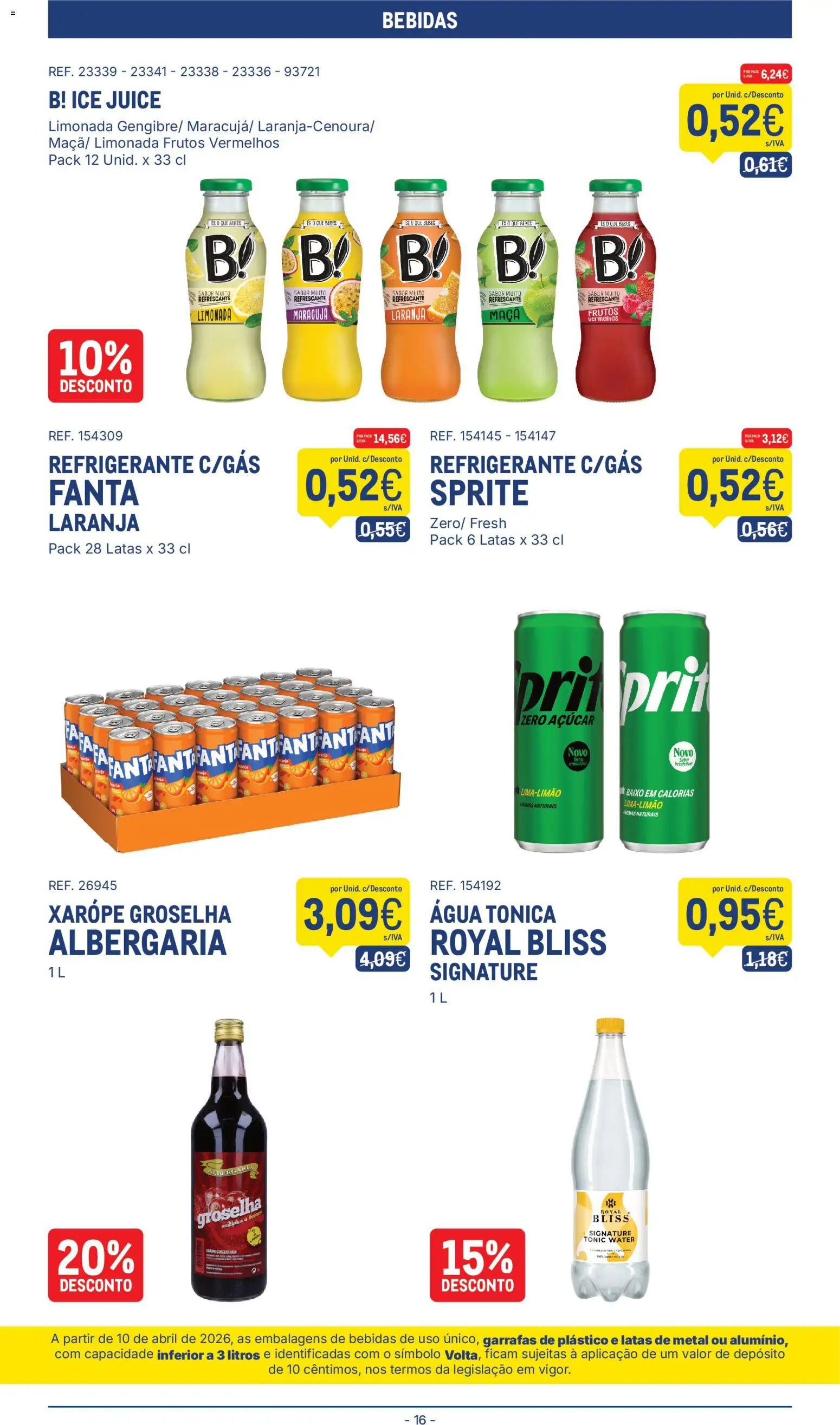 Makro Folheto │ válido de 26.05.2026 | Página: 16 | Produtos: Refrigerante, Fanta, Açúcar, Xarope