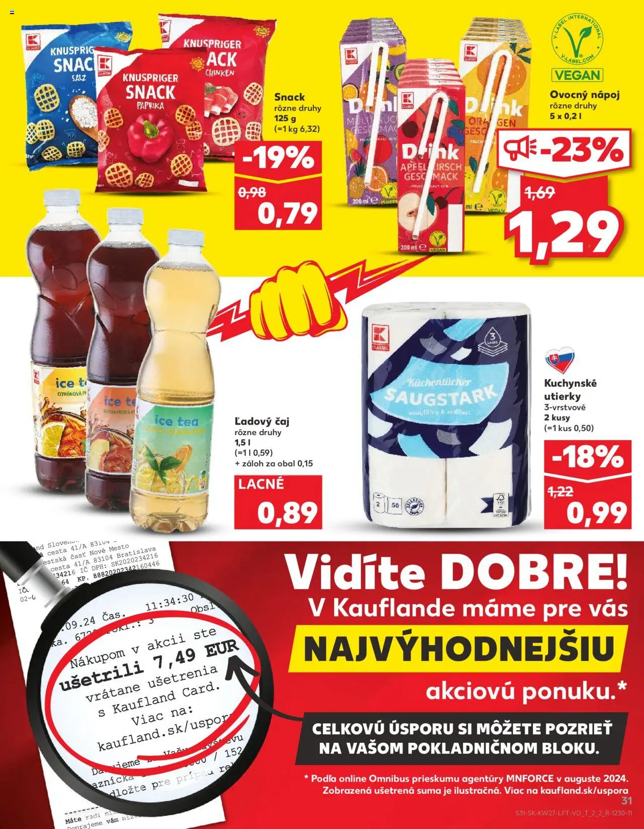Nové Kaufland akcie – leták je platný od 03.07.2025 | Strana: 31 | Produkty: Paprika, Čaj, Kuchynské utierky