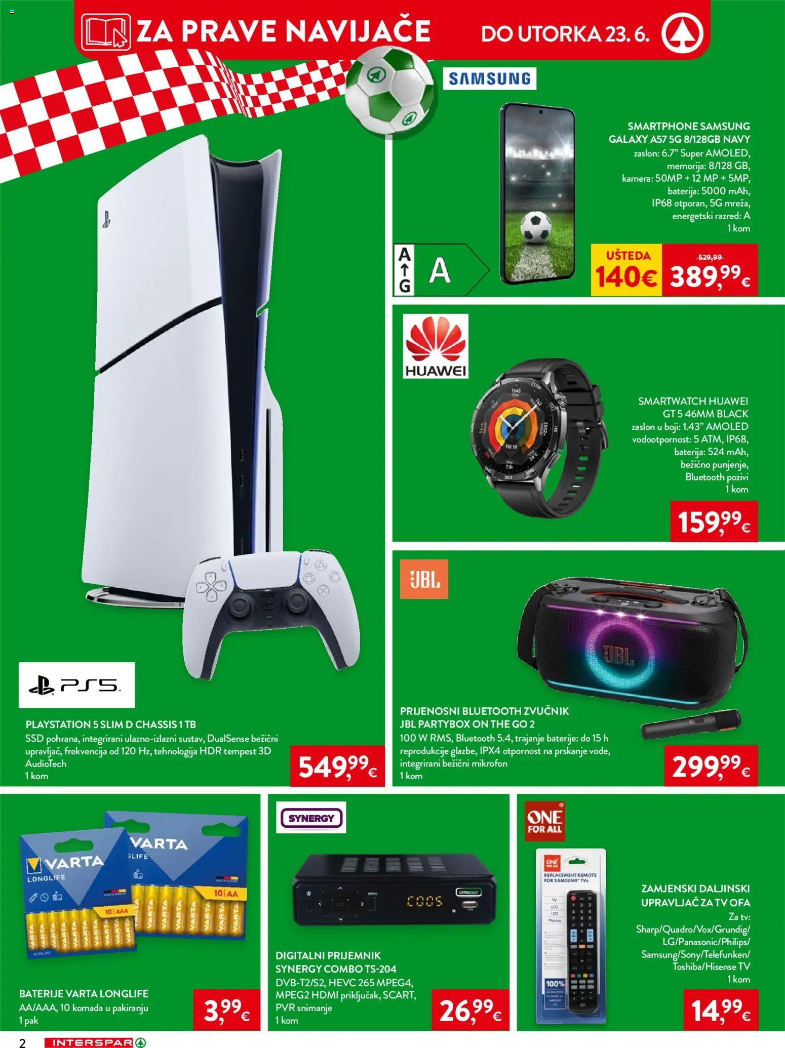 Interspar katalog | vrijedi od 10.06.2026 | Stranica: 8 | Proizvodi: Smartwatch, Baterije, Tv, Mikrofon