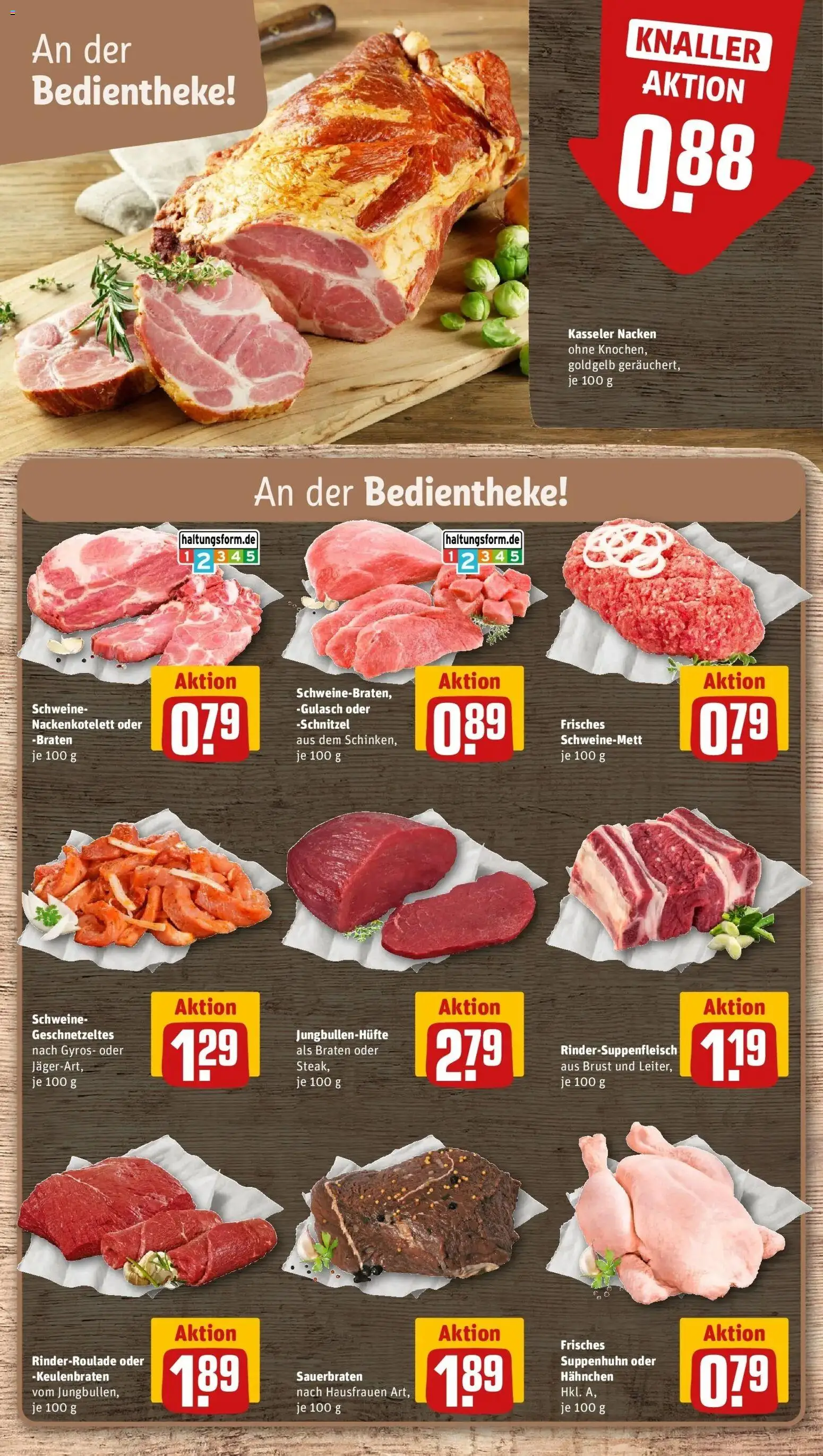 REWE Prospekt ab 21.09.2026 zum Blättern » Angebote | Seite: 14 | Produkte: Hahnchen, Schnitzel, Gyros, Kasseler nacken