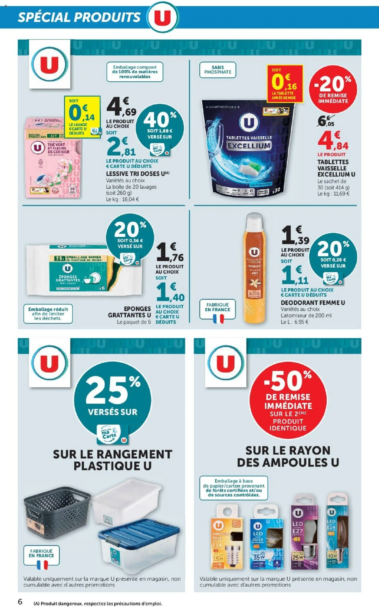 {H1} | Page: 6 | Produits: Ampoules, Déodorant, Lessive, Déodorant femme