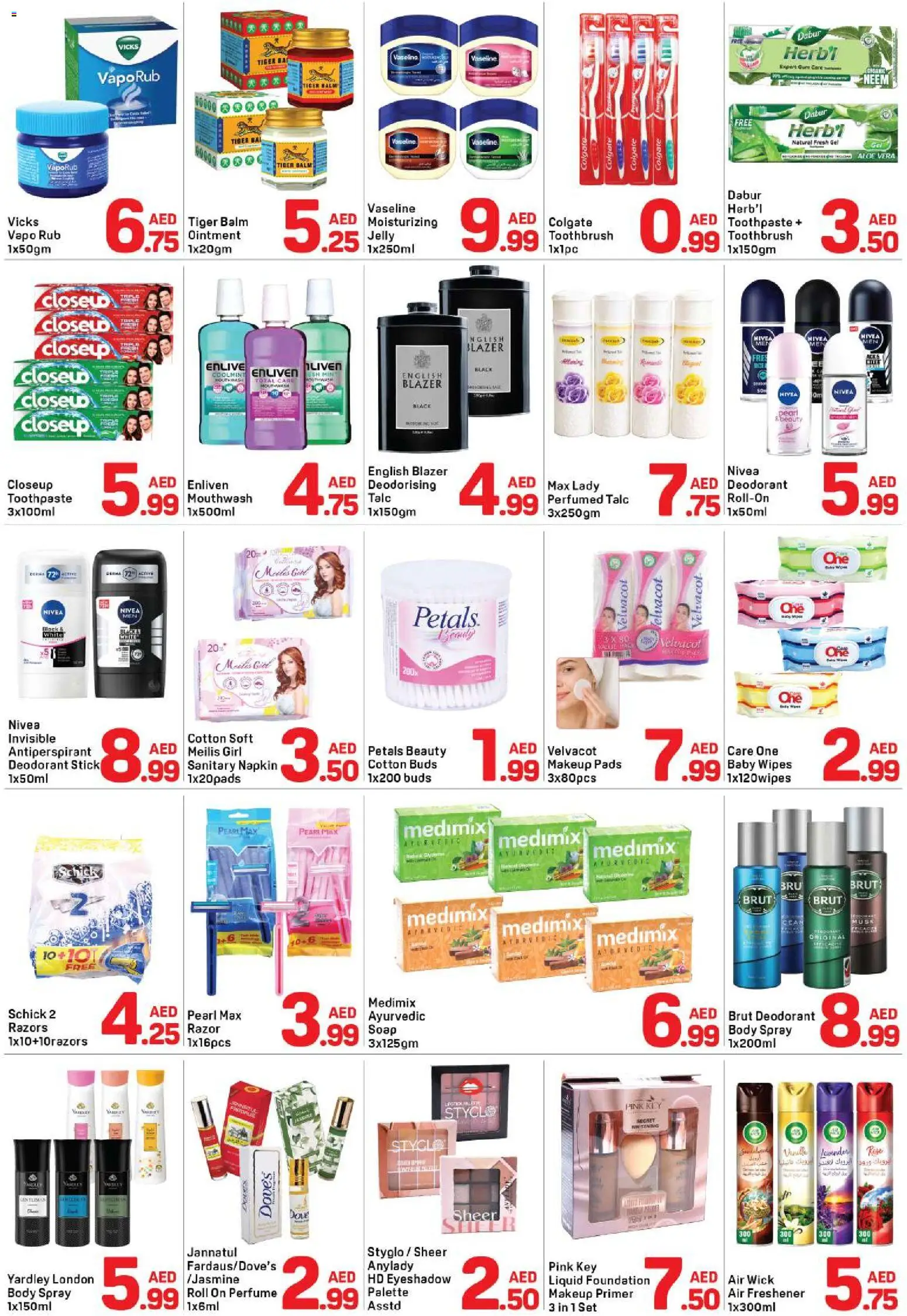 {H1} | Page: 6 | Products: Toothbrush, Soap, Razors, Air freshener