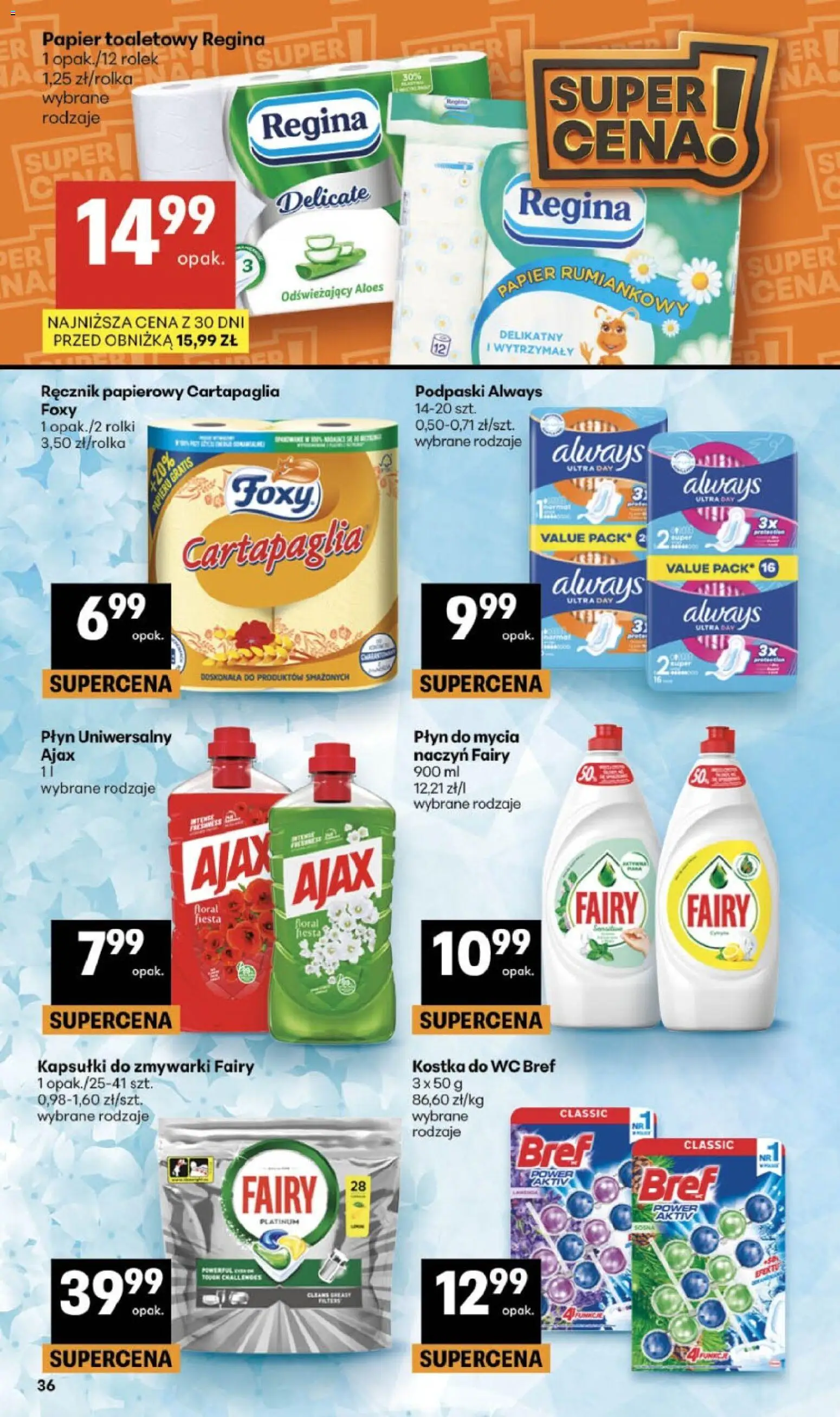Delikatesy Centrum gazetka od 16.07.2026 | Strona: 36 | Produkty: Rolki, Fairy, Ręcznik papierowy, Kapsułki do zmywarki