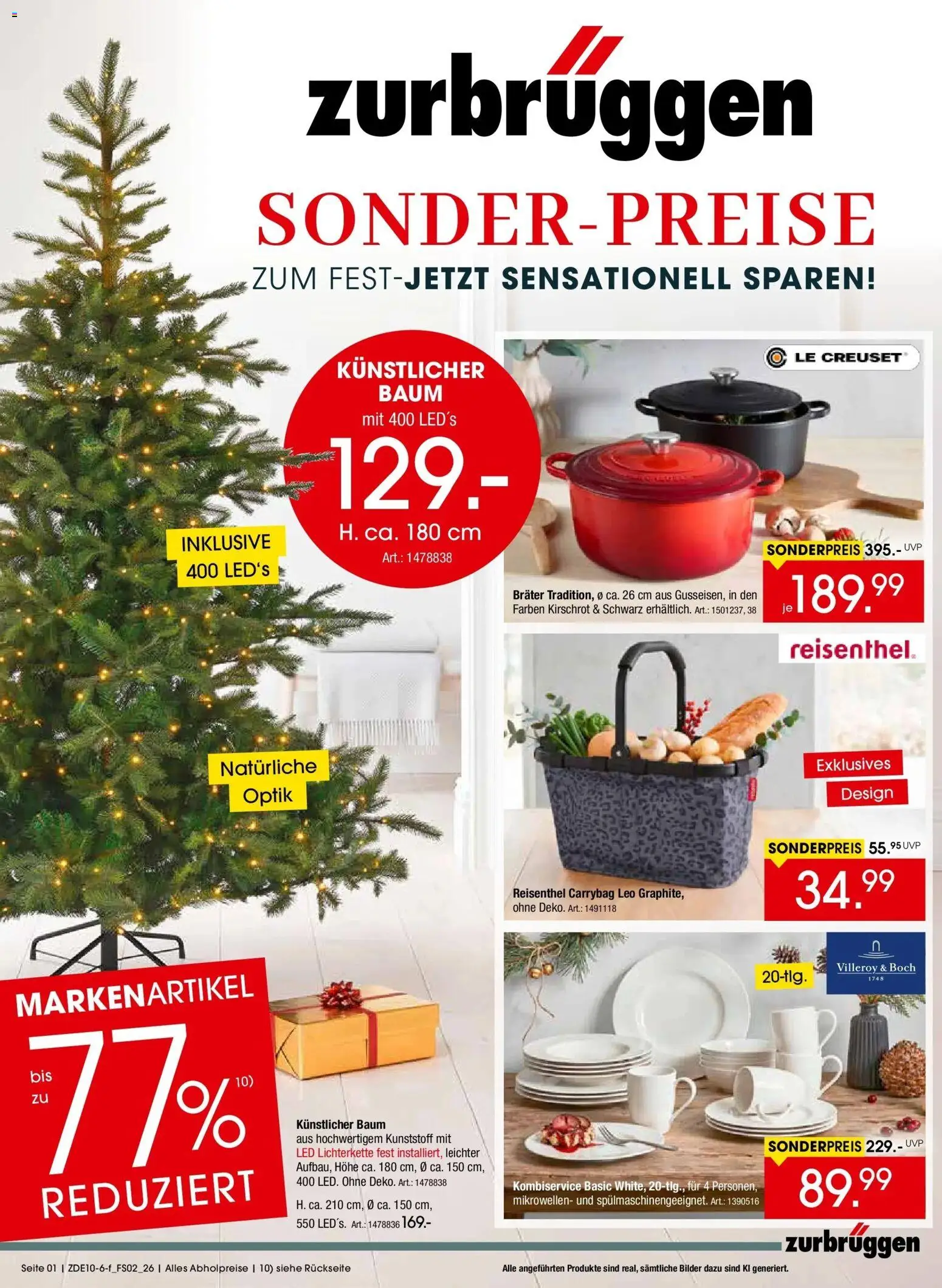 Zurbrüggen Sonder-Preise zum Fest – gültig ab 10.10.2026 | Seite: 1 | Produkte: Bilder