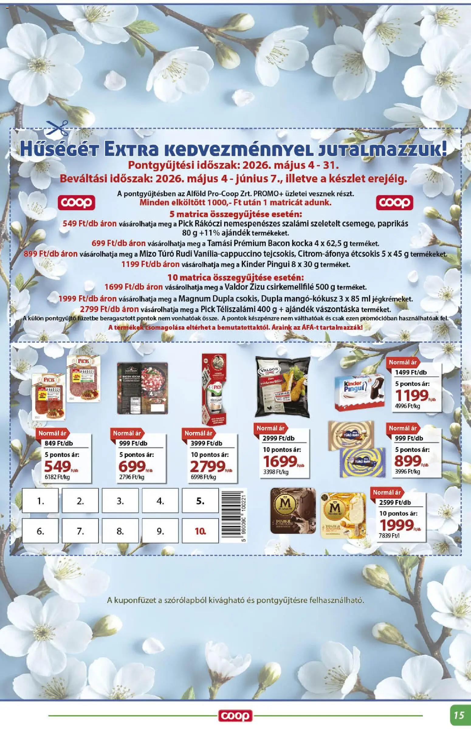 COOP akciós ujság - amely érvényes a következő dátumtól: 14.05.2026 | Oldal: 15