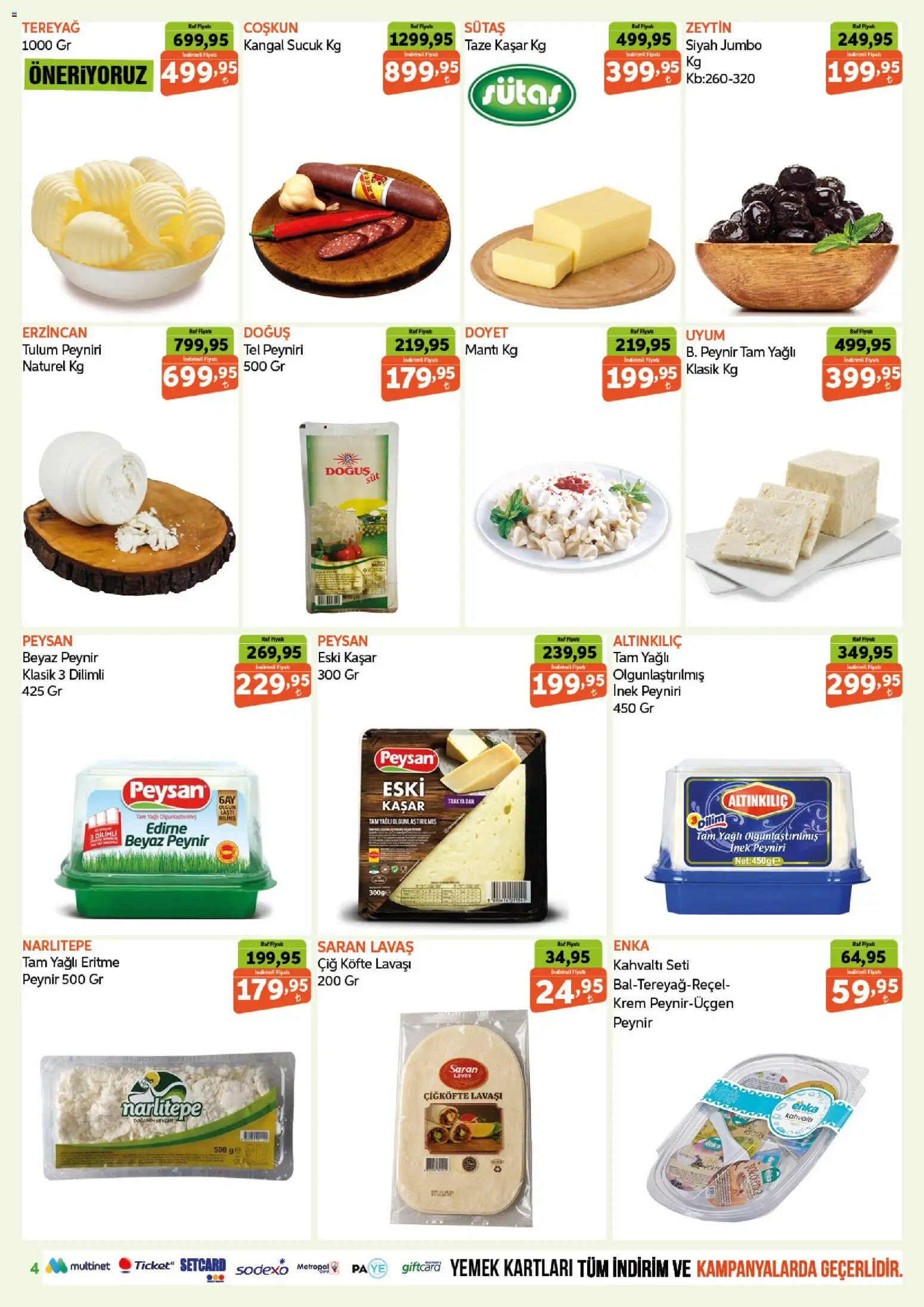 Biçen Market Katalog - 08 Eylül 2026 tarihinden itibaren geçerlidir | Sayfa: 4 | Ürünler: Raf, Peynir, Zeytin, Sucuk