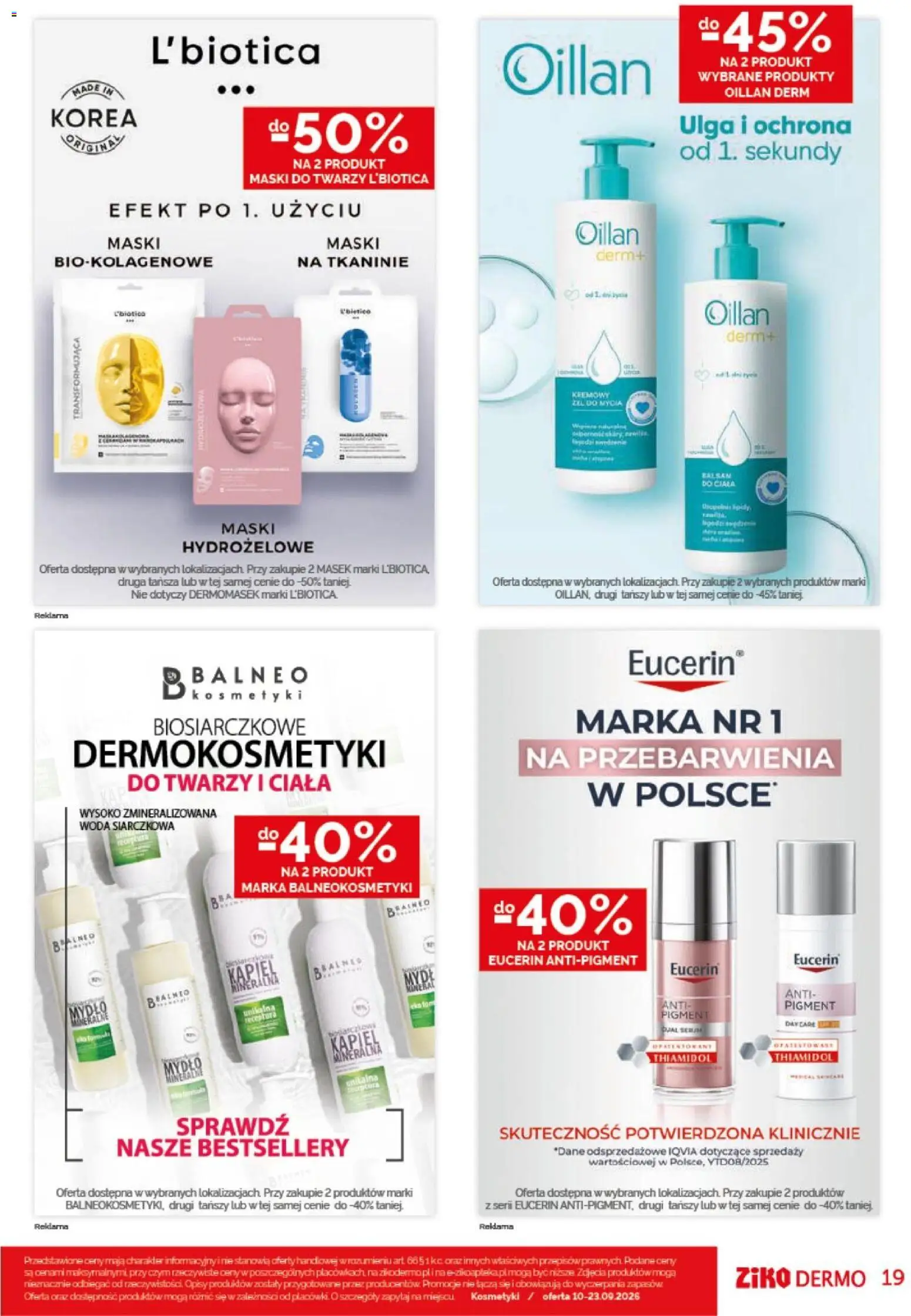Ziko gazetka od 10.09.2026 | Strona: 19 | Produkty: Kosmetyki, Balsam do ciała, Kąpiel, Mydło