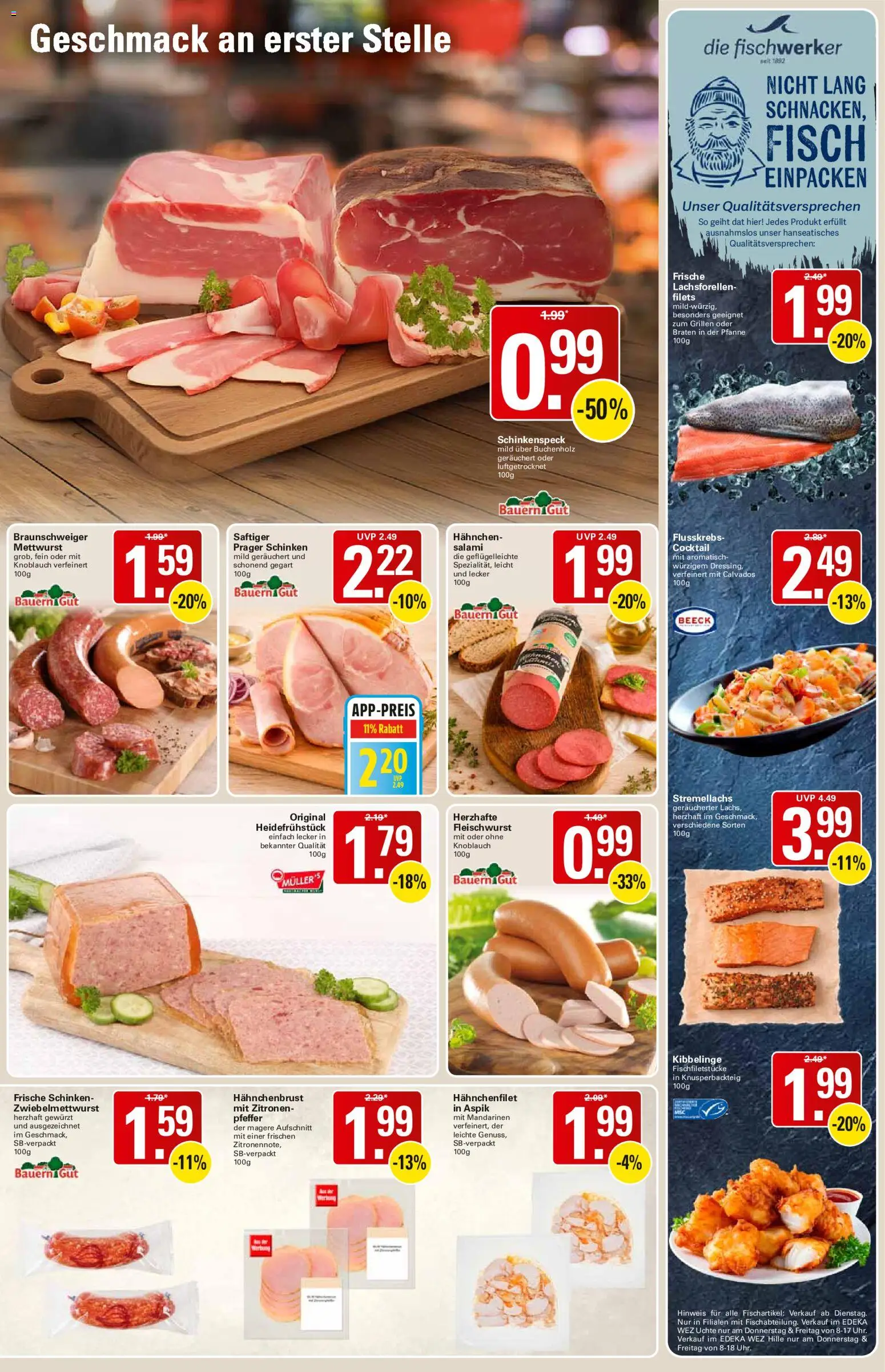 WEZ Prospekt – gültig ab 20.07.2026 | Seite: 5 | Produkte: Salami, Schinken, Zitronen, Hahnchenbrust