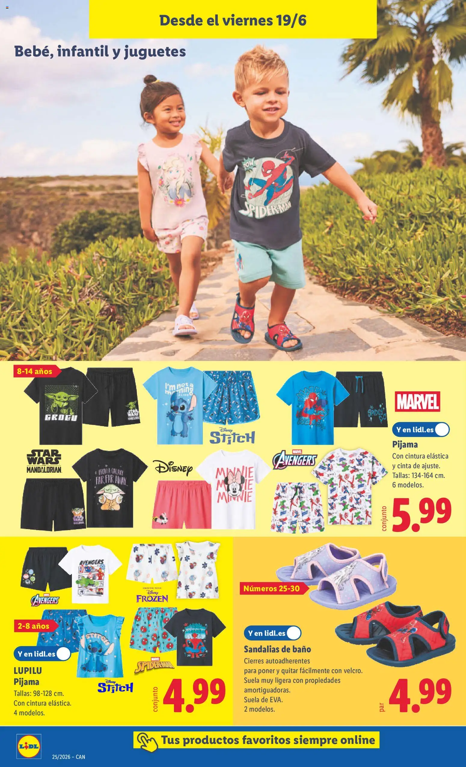 Lidl folleto de bazar Canarias │ válido desde el 15.06.2026 | Página: 24 | Productos: Pijama, Sandalias, Sandalias de baño, Baño