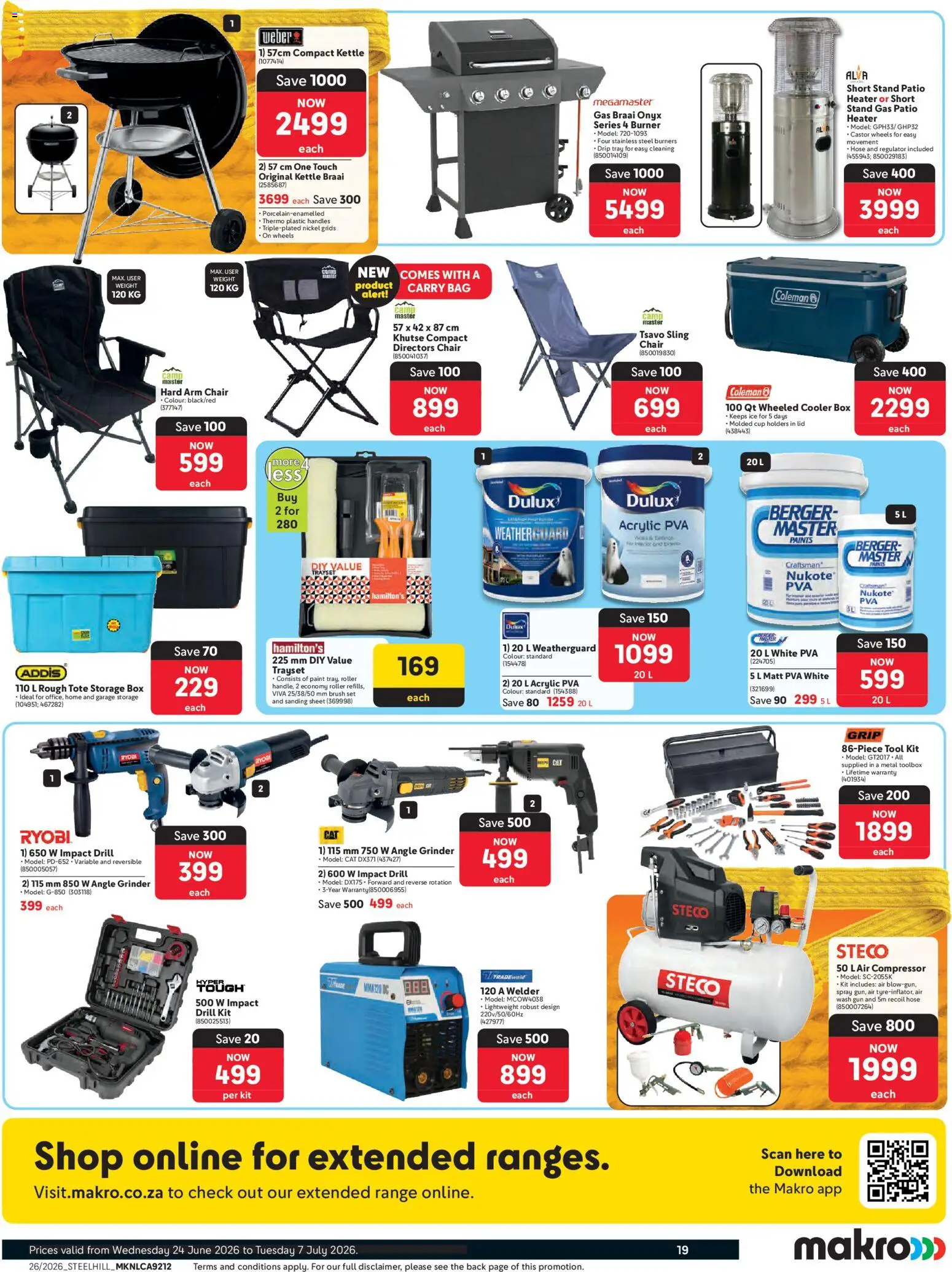 New Makro catalogue – valid from 24/06/2026 | Page: 19 | Products: Drill, Paint, Chair, Drip tray