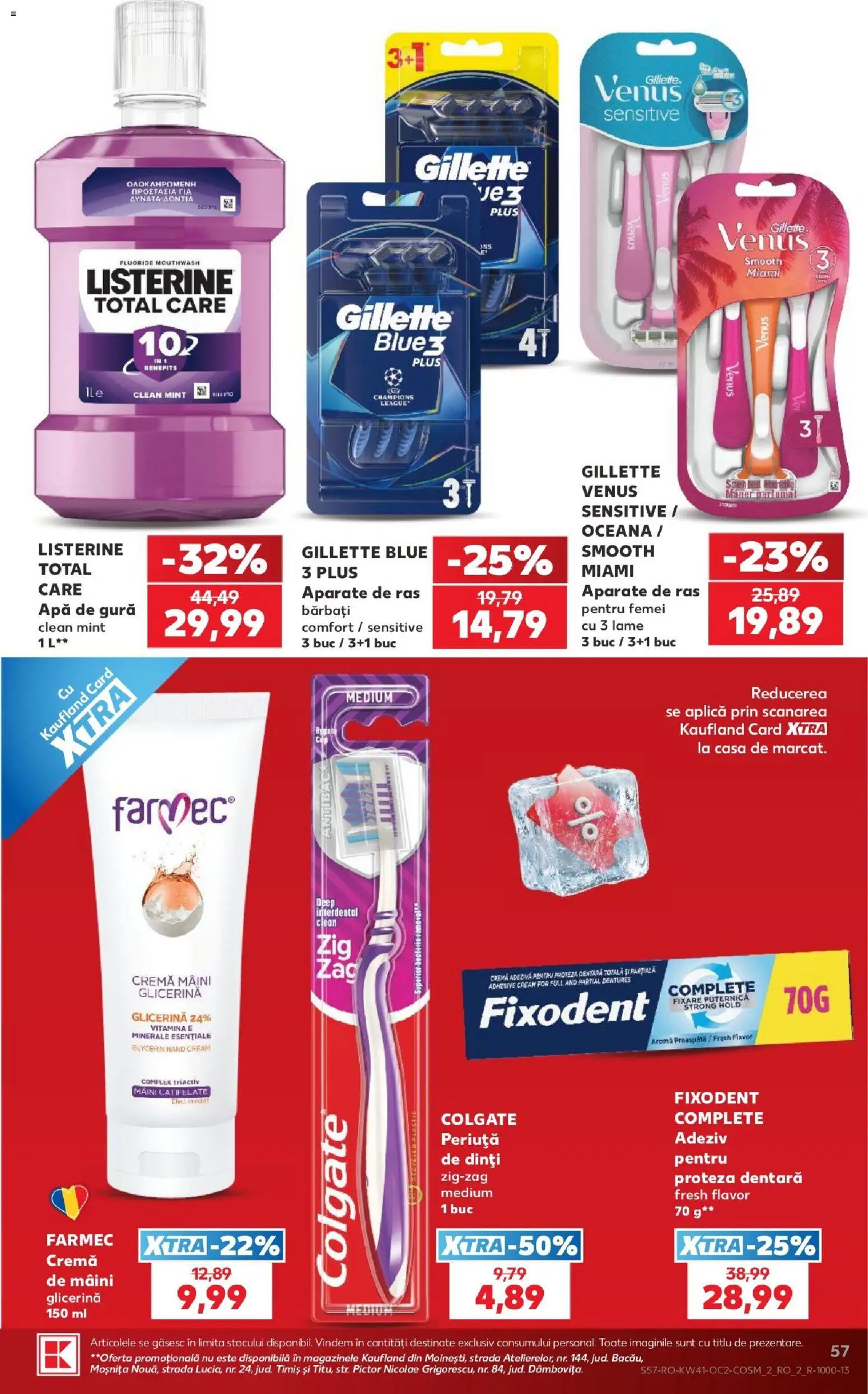 Noul catalog Kaufland – valabil de la 07.10.2026 | Pagină: 57 | Produse: Clean, Mâner, Cremă de mâini, Apă de gură