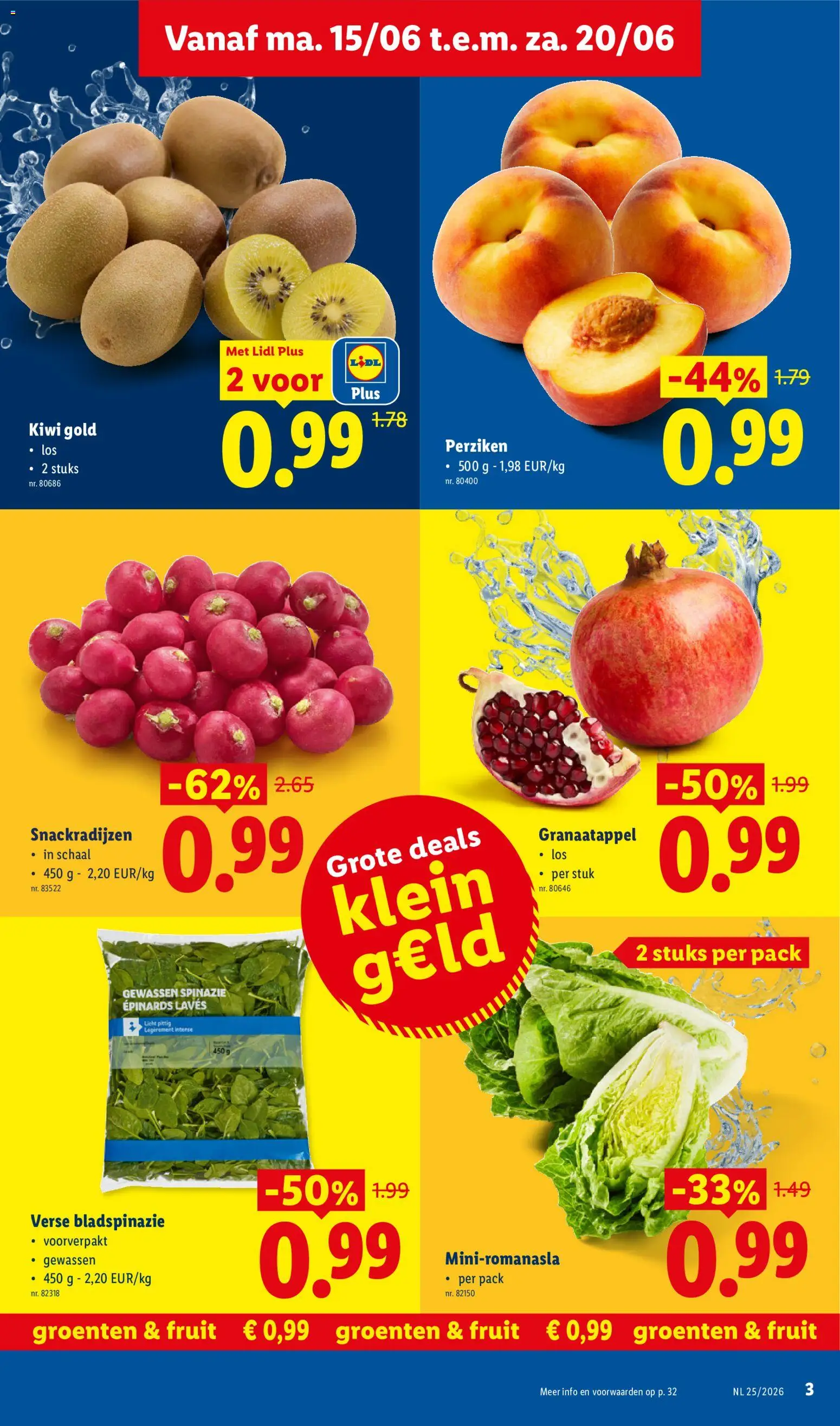 {H1} | Pagina: 3 | Producten: Kiwi, Groenten, Granaatappel, Spinazie