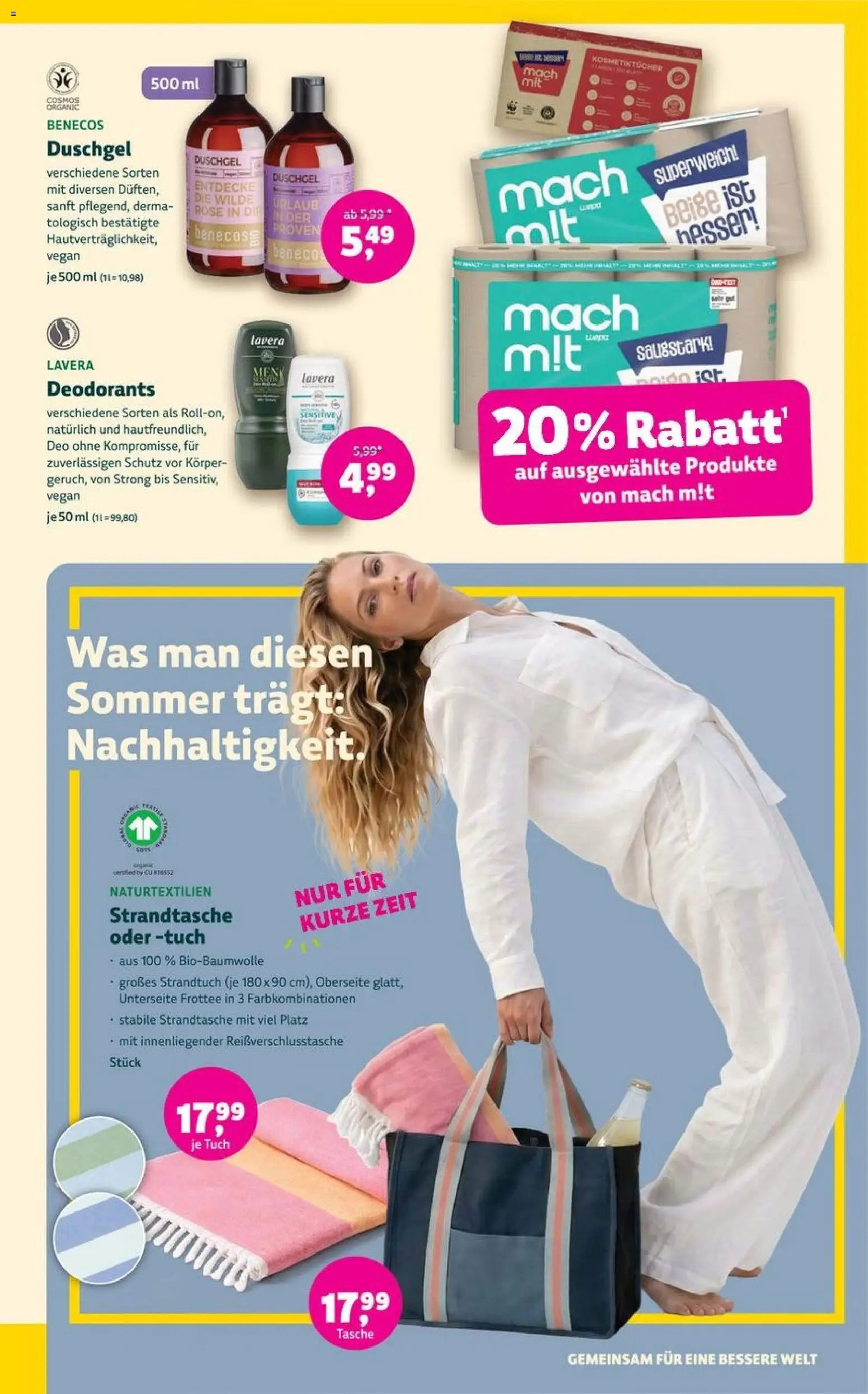 Denns BioMarkt Angebote – gültig ab 03.06.2026 | Seite: 17 | Produkte: Tasche, Strandtuch, Duschgel