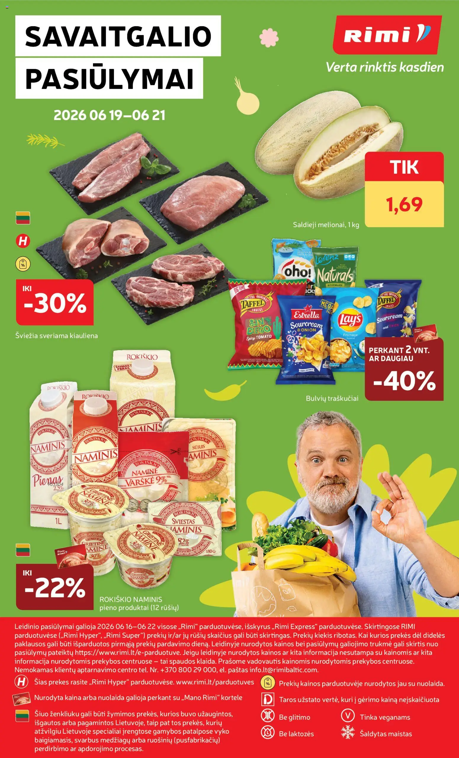Rimi akcijos nuo 16.06.2026 | Puslapis: 36 | Prekių: Sūris, Kiauliena, Grietinė, Traškučiai