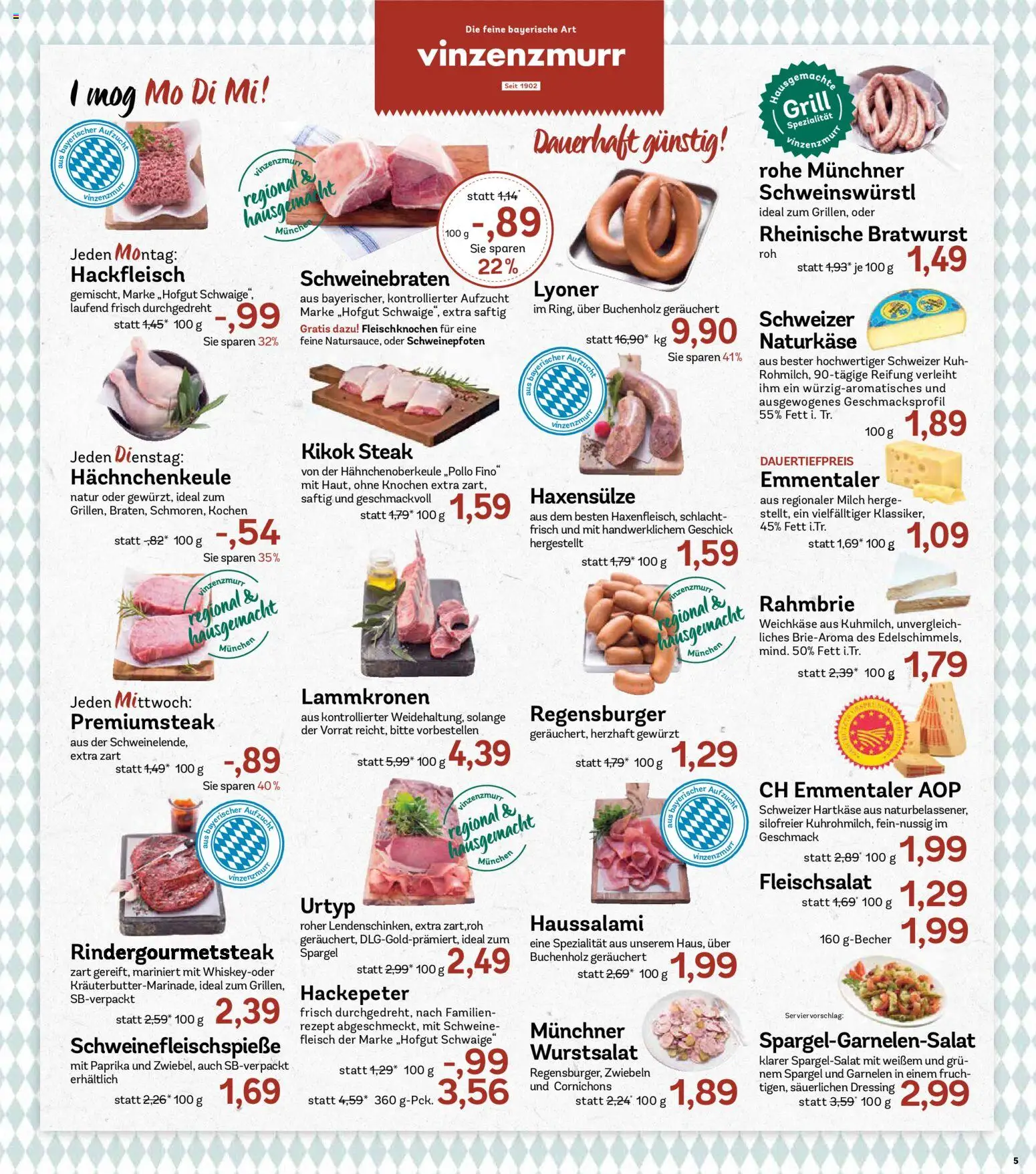 AEZ Prospekt – gültig ab 26.05.2026 | Seite: 5 | Produkte: Grill, Milch, Bratwurst, Steak