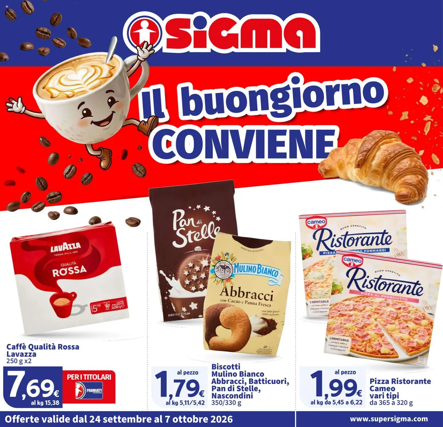 Volantino SIGMA del 24/09/2026 | Pagina: 1 | Prodotti: Pizza, Panna, Olio, Cacao
