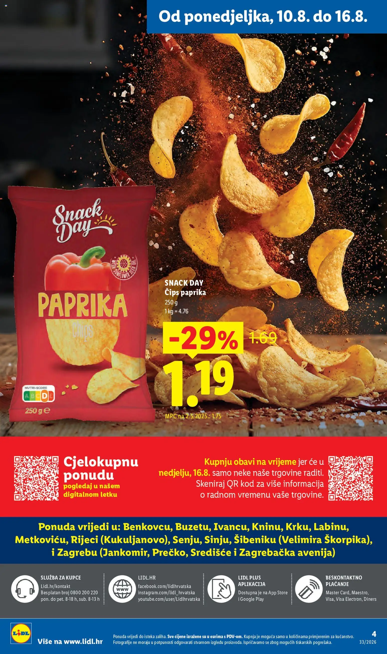 Lidl katalog | vrijedi od 10.08.2026 | Stranica: 4 | Proizvodi: Chips, Paprika, Čips