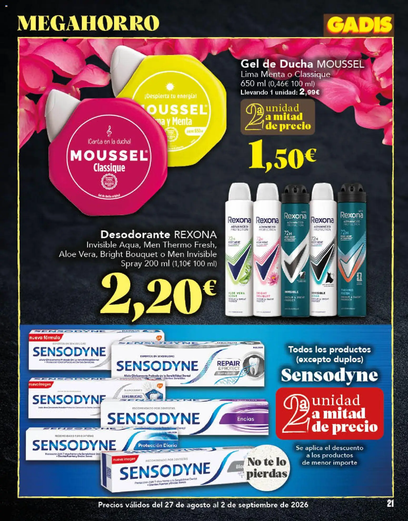 Gadis folleto │ válido desde el 27/08/2026 | Página: 21 | Productos: Gel de ducha, Desodorante, Té, Aloe Vera