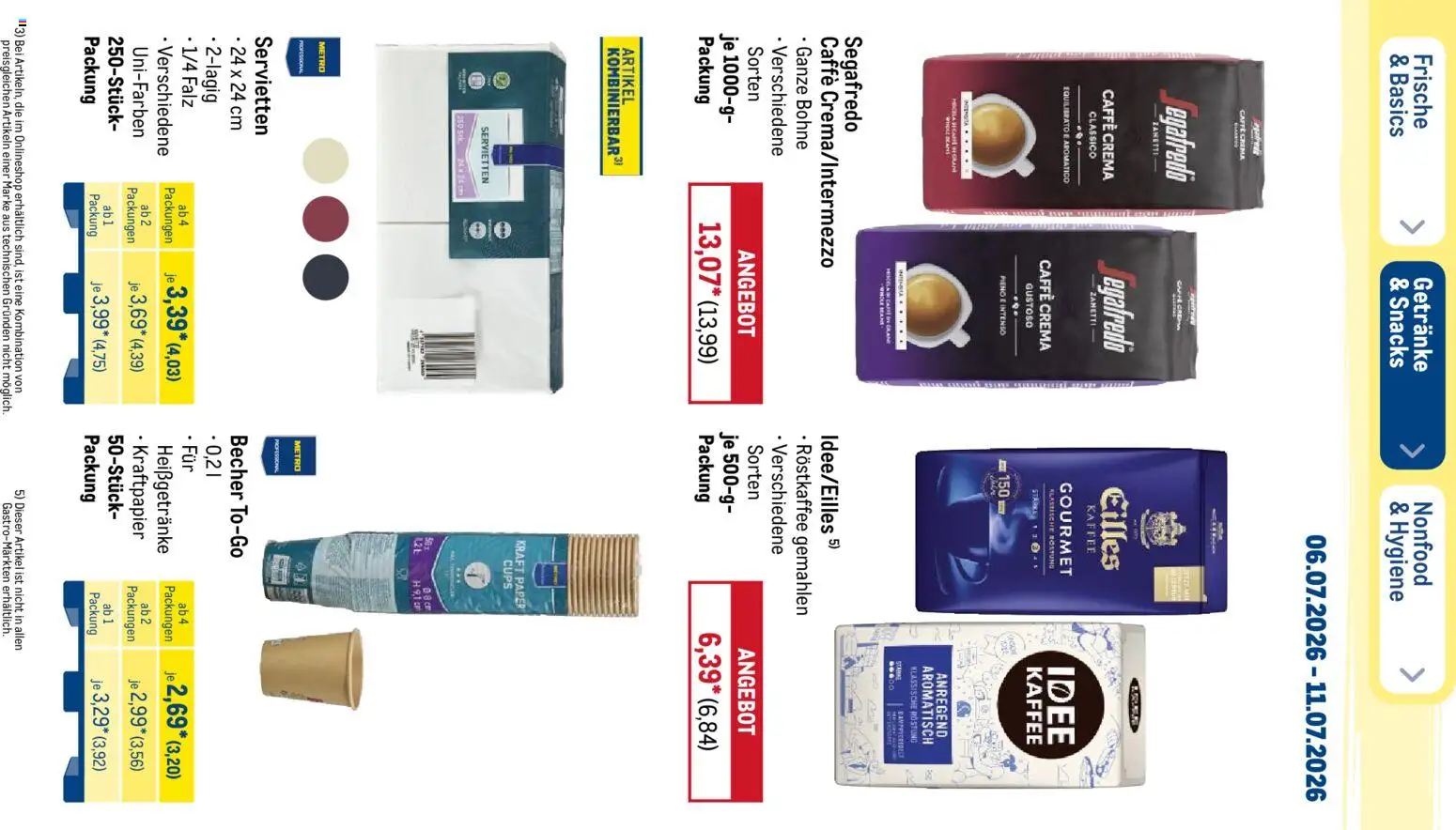 Metro Prospekt – gültig ab 06.07.2026 | Seite: 37 | Produkte: Kaffee, Segafredo