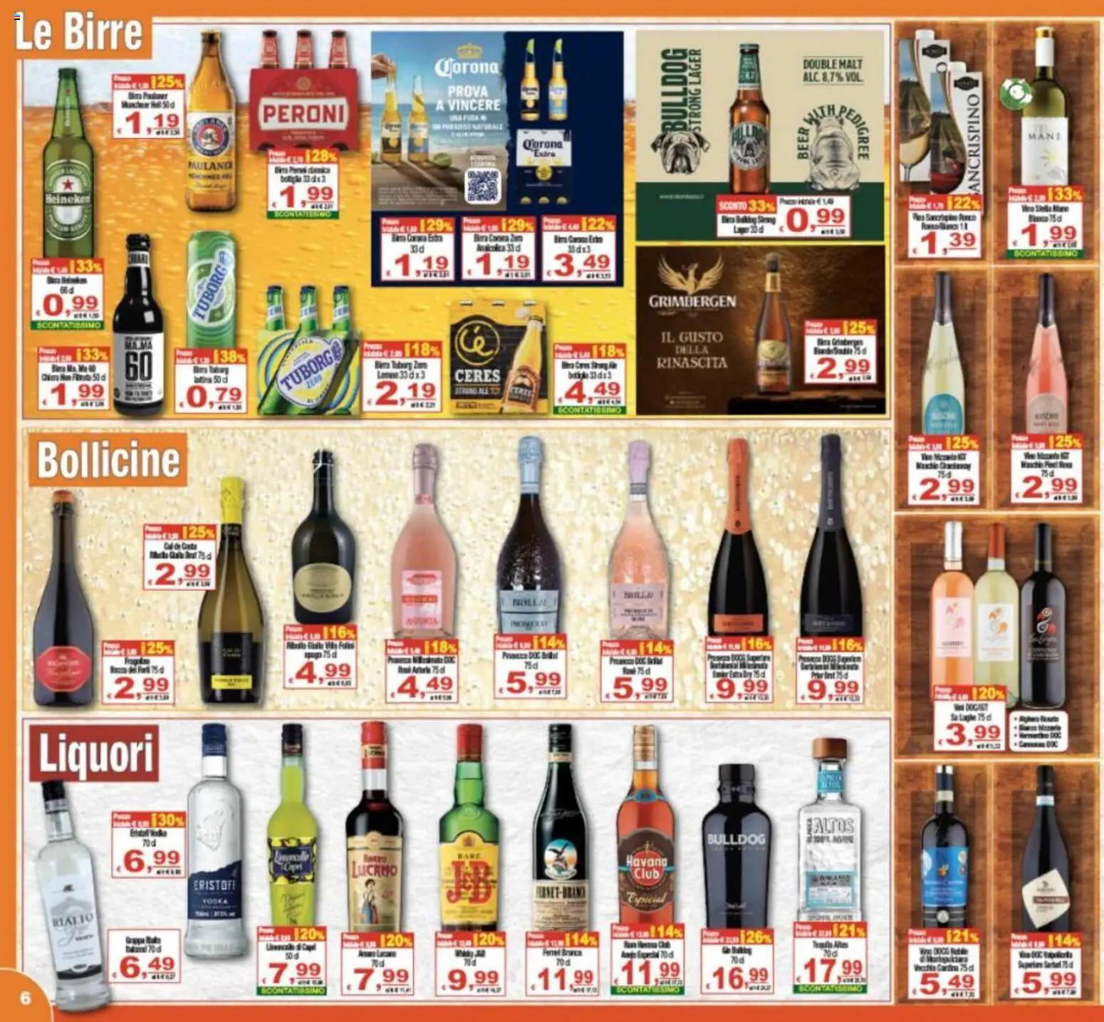 Volantino CTS del 12/08/2026 | Pagina: 6 | Prodotti: Birra, Fernet, Ceres, Heineken
