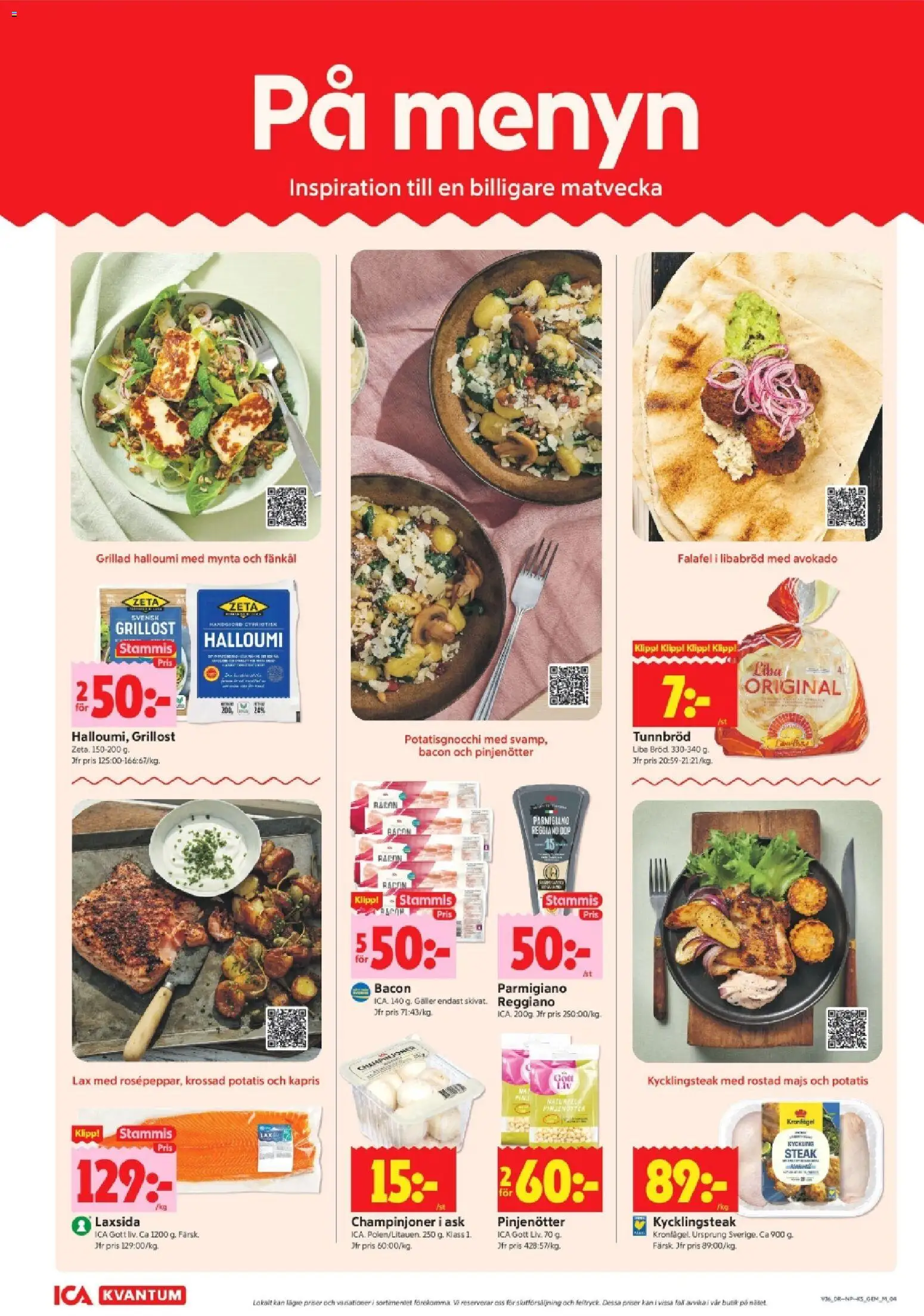 ICA Kvantum reklamblad aktuell från 31/08/2026 | Sida: 4 | Produkter: Tunnbröd, Grillost, Falafel, Mynta