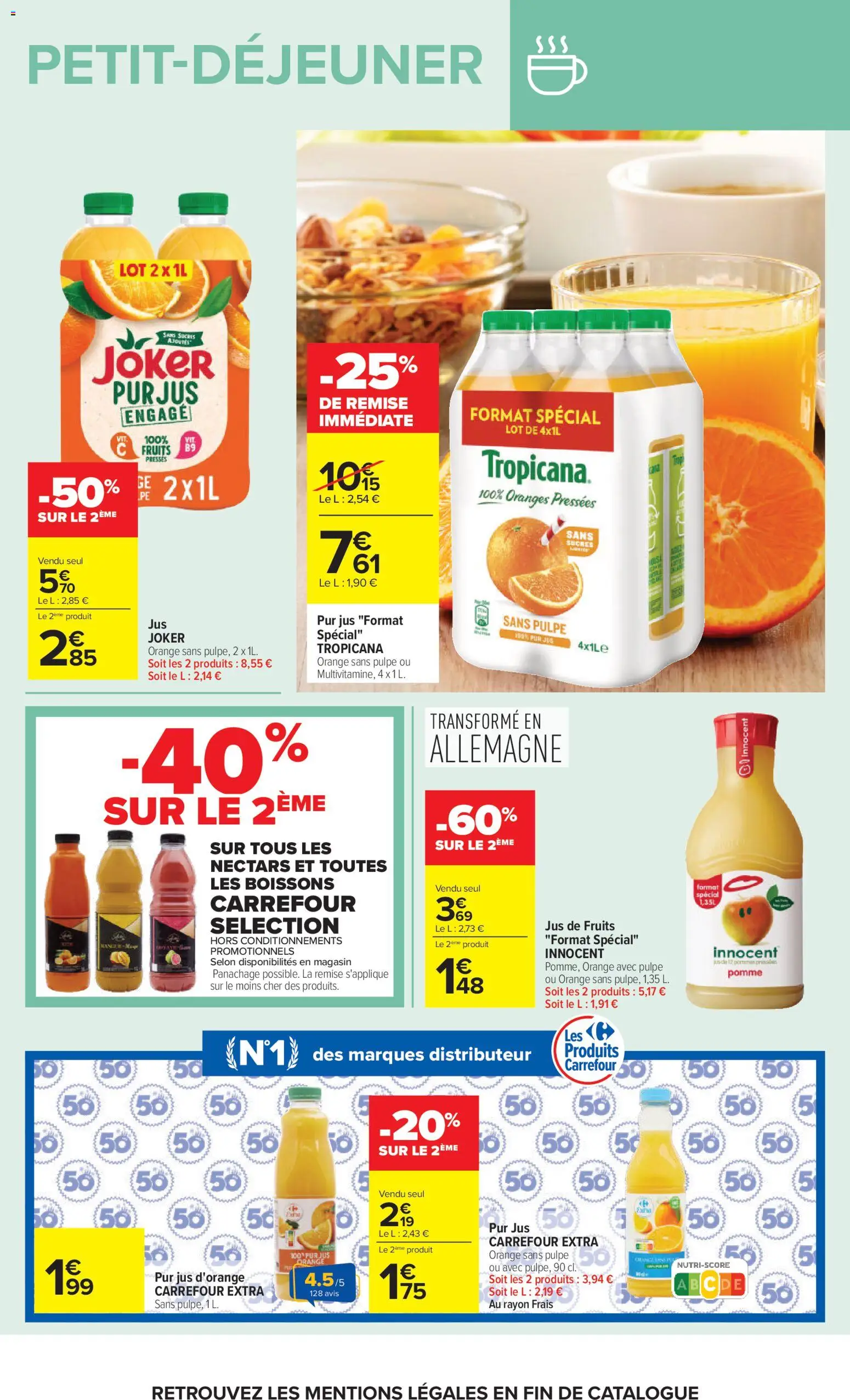 {H1} | Page: 20 | Produits: Jus d'orange, Orange, Pomme, Oranges