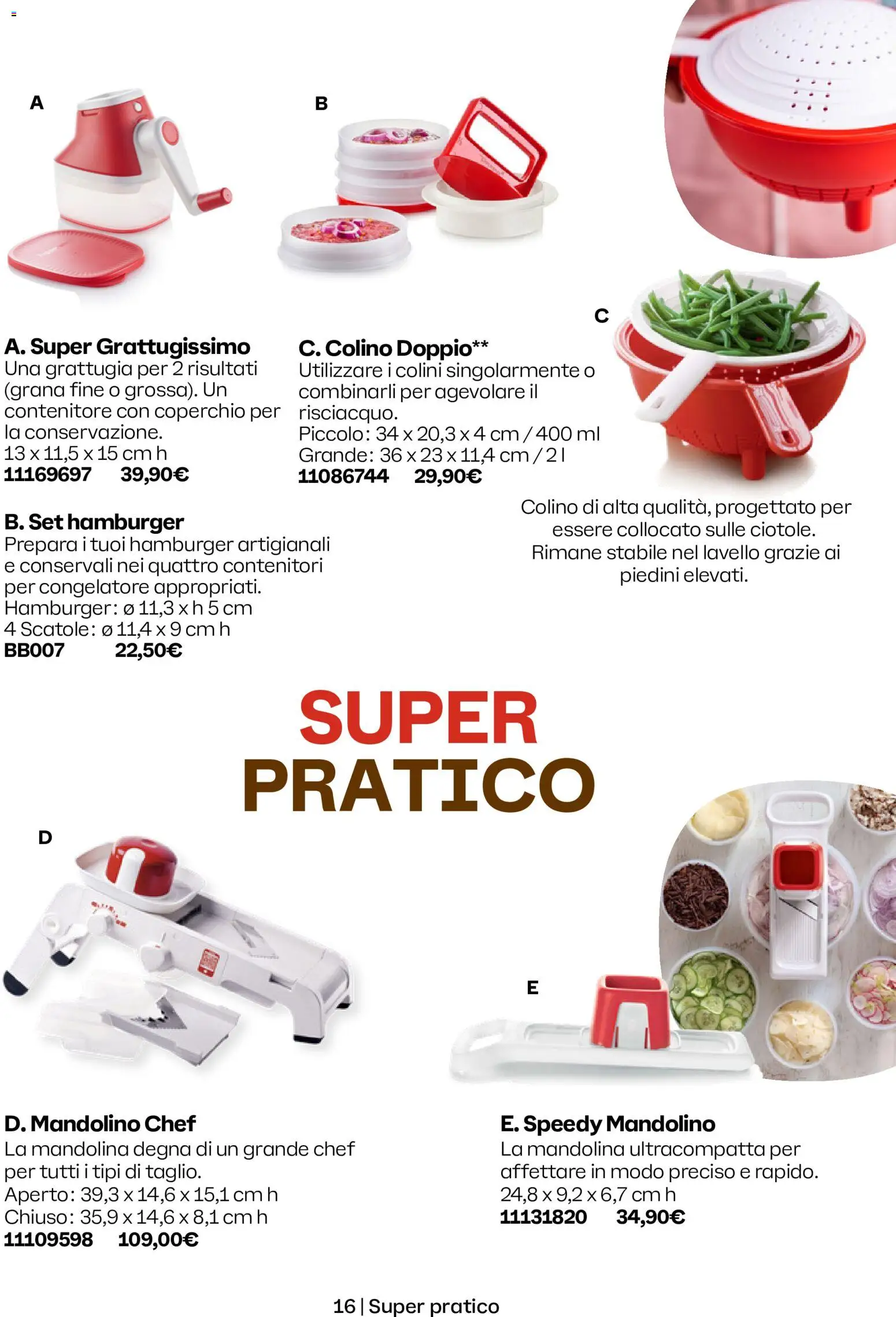 Volantino Tupperware del 01.05.2026 | Pagina: 16 | Prodotti: Lavello, Contenitore, Congelatore, Hamburger