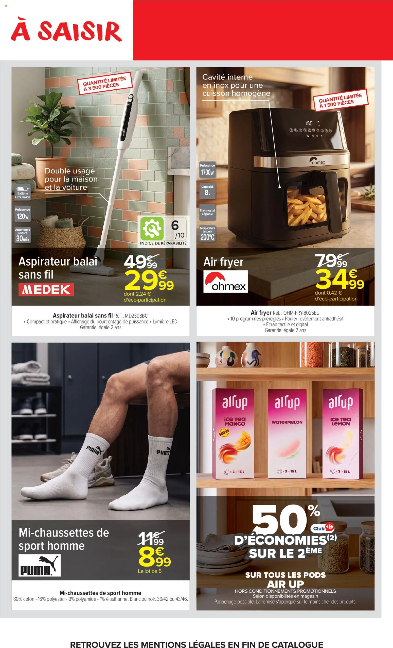 {H1} | Page: 52 | Produits: Coton, Aspirateur balai sans fil, Balai, Batterie