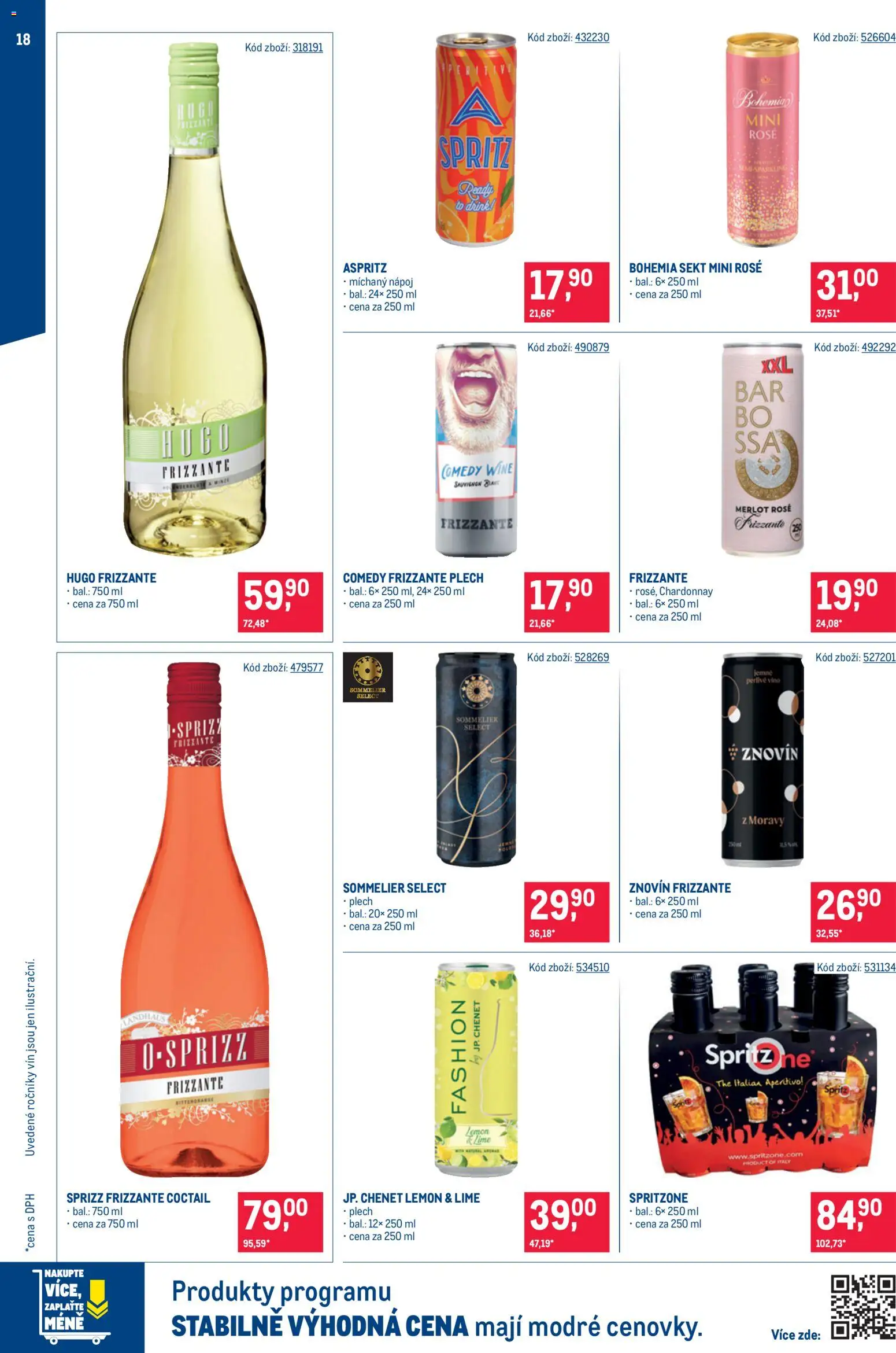Makro leták - Bar od 07.10.2026 | Strana: 18 | Produkty: Bohemia sekt, Frizzante, Spritz, Plech