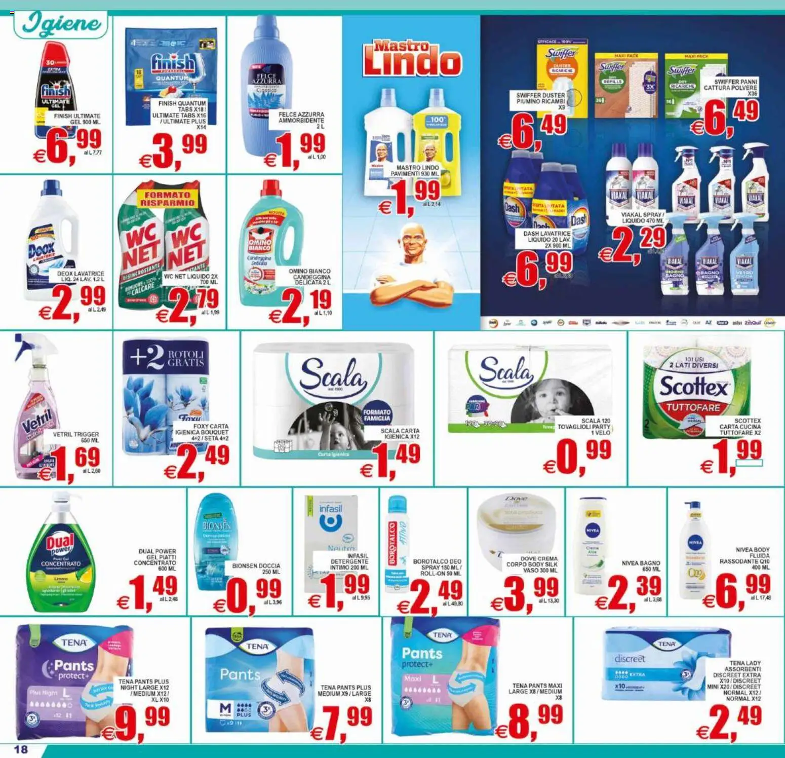 Volantino Pewex del 10/07/2026 | Pagina: 18 | Prodotti: Crema, Detergente, Candeggina, WC