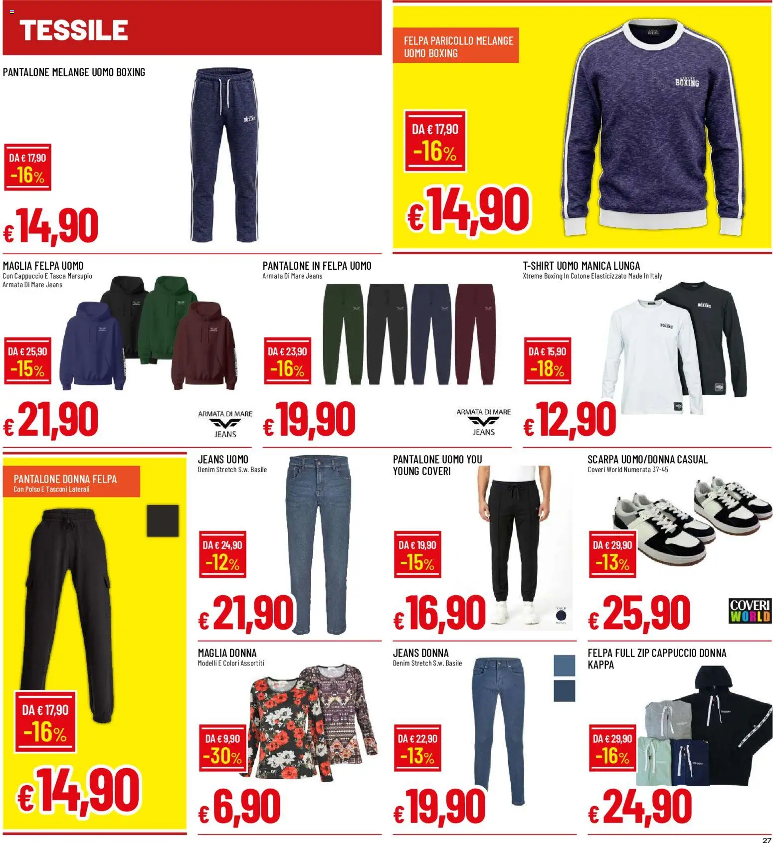 Volantino Galassia del 08/10/2026 | Pagina: 27 | Prodotti: Felpa, Jeans, Cappuccio