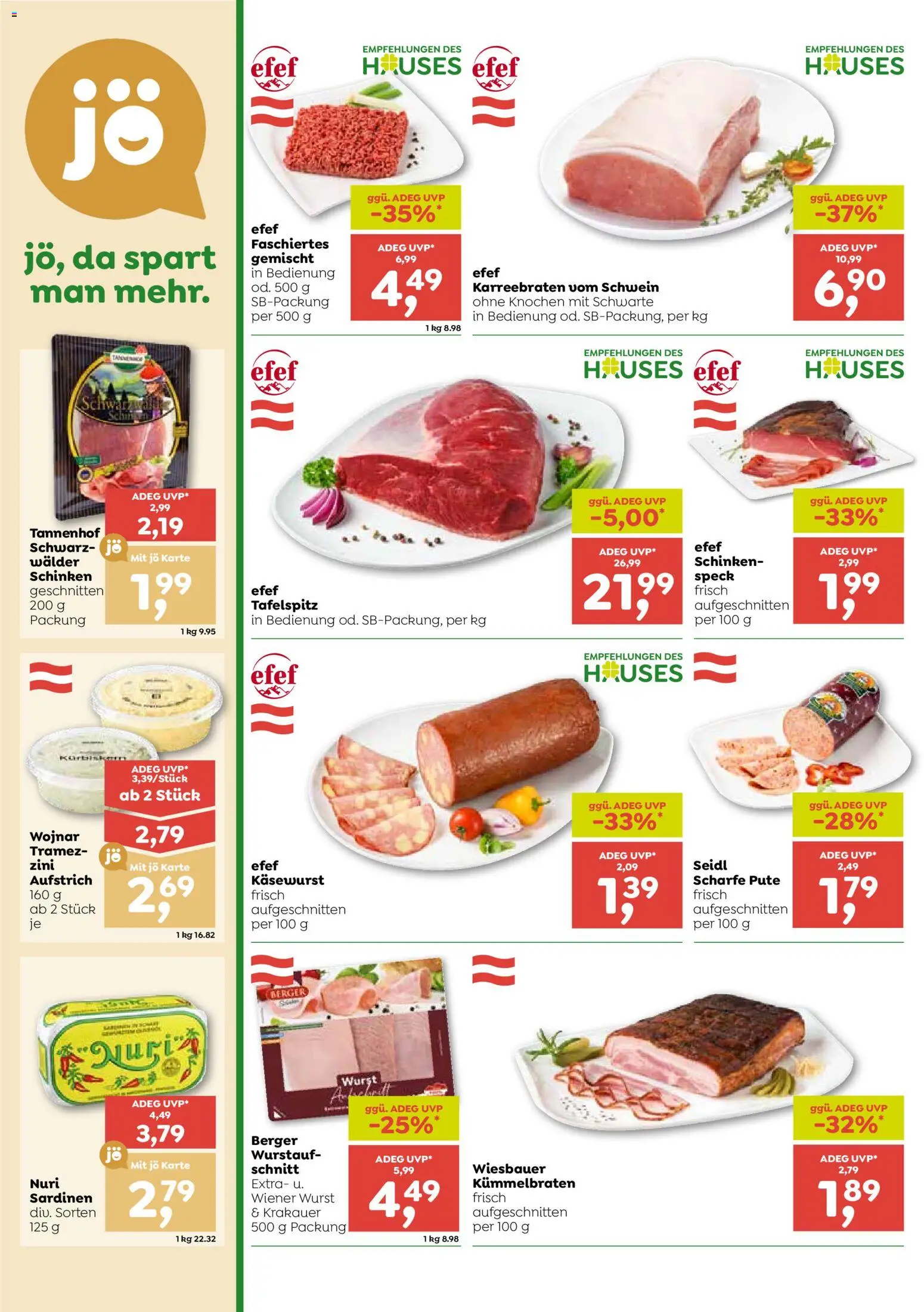 ADEG Flugblatt gültig ab 15.10.2026 | Seite: 4 | Produkte: Wurst, Speck, Schinken