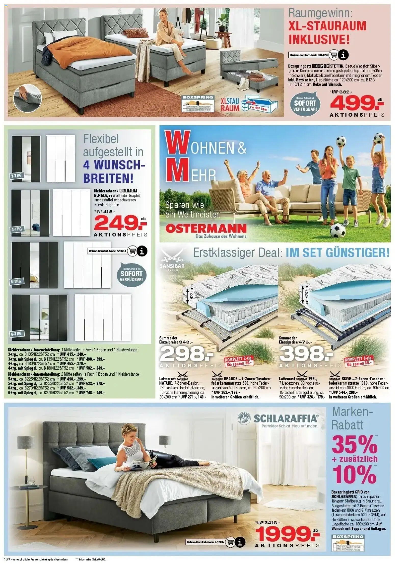 Ostermann Neue Möbel wirken Wunder – gültig ab 20.06.2026 | Seite: 8 | Produkte: Matratze, Kleiderschrank, Boxspringbett, Taschen